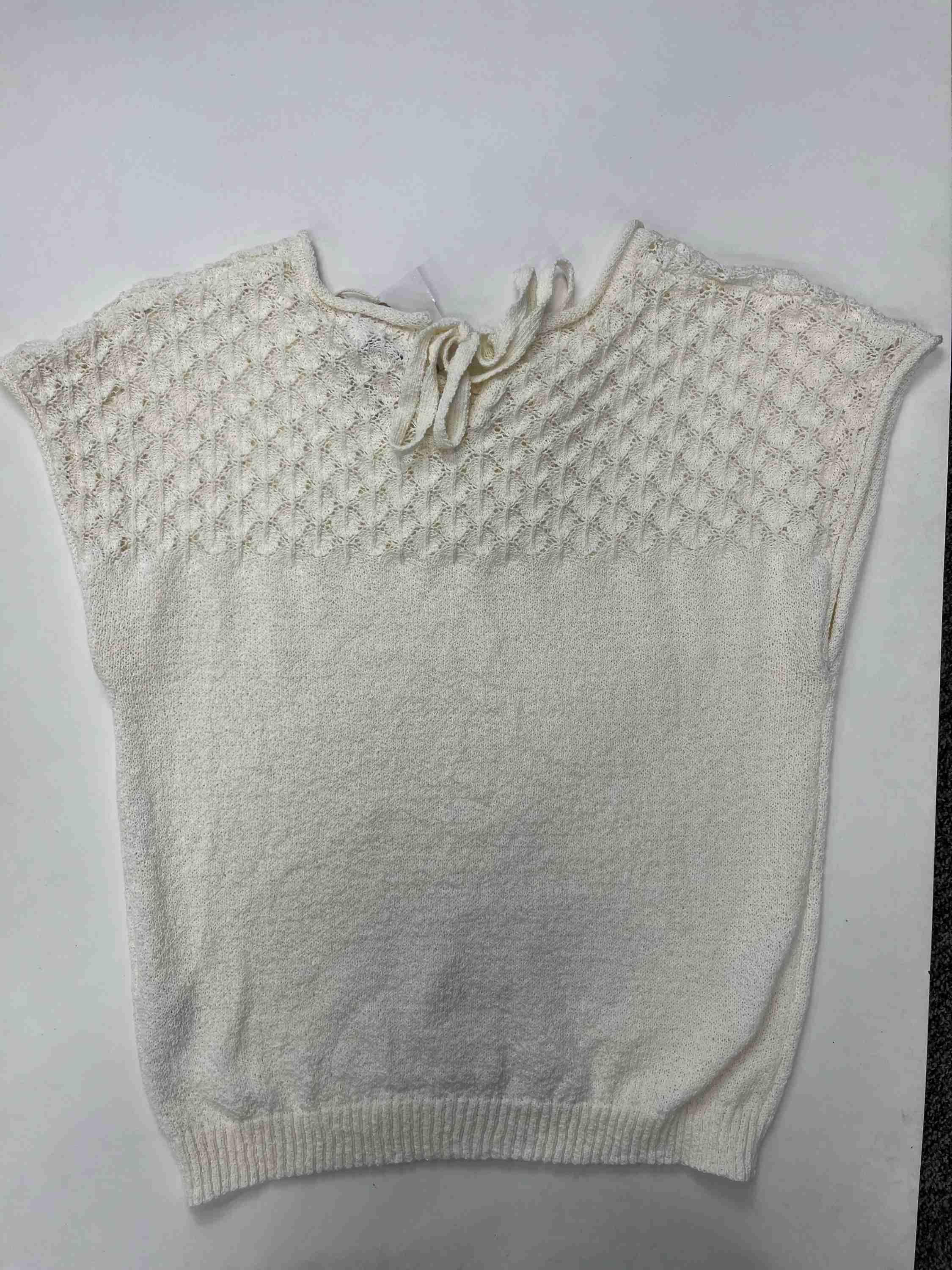 Cream Sweater Short Sleeve Blu Pepper, Size L - Image 2