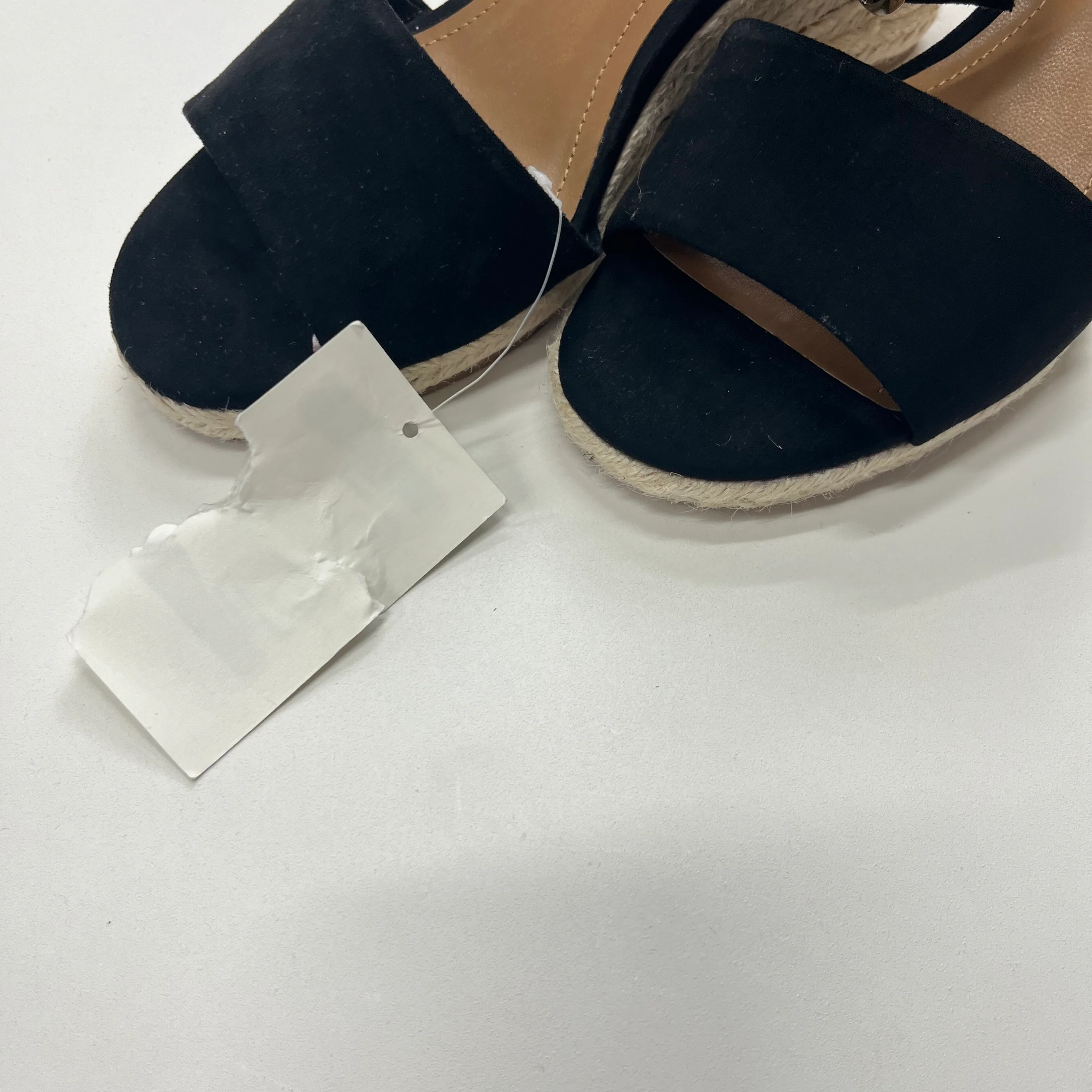 Black Shoes Heels Espadrille Block H&m, Size 5.5 - Image 2