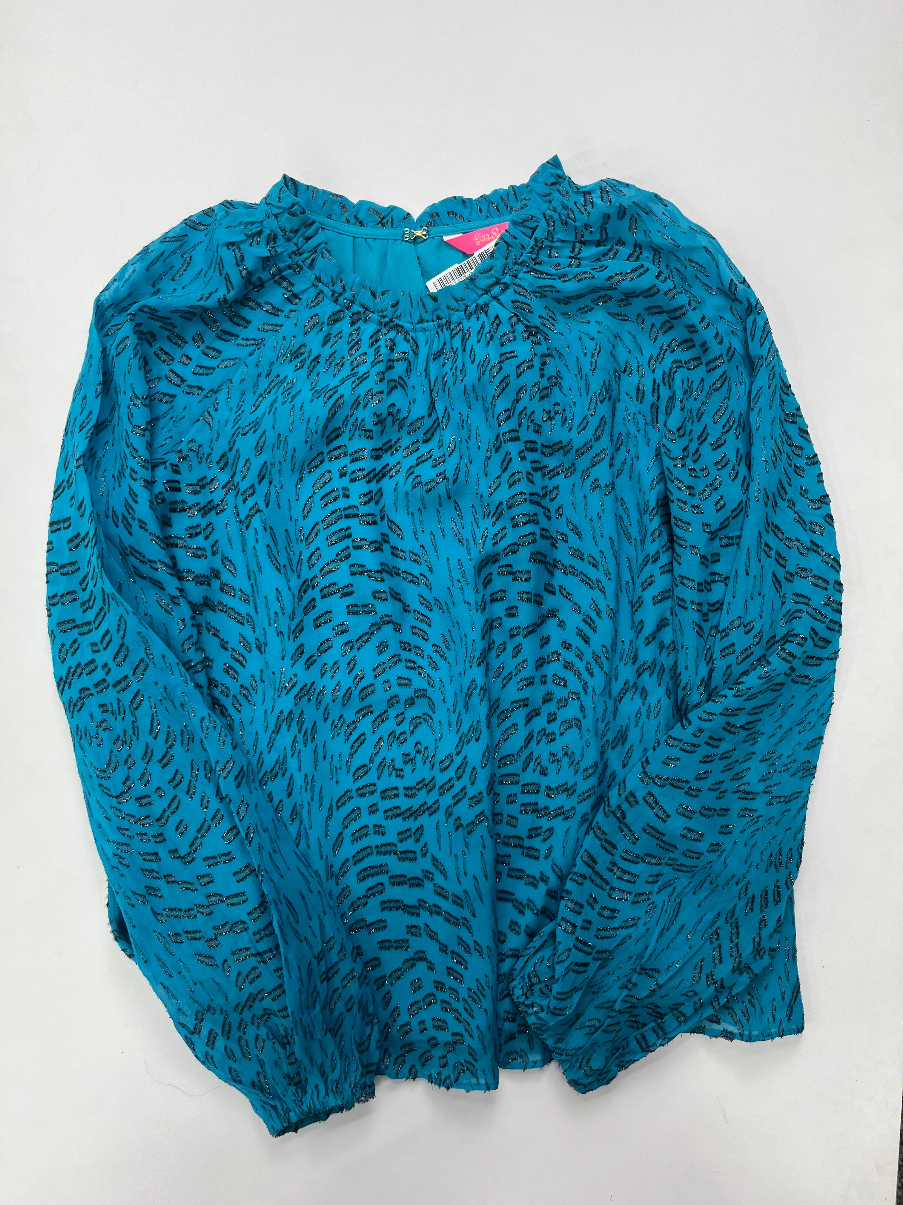 Turquoise Blouse Long Sleeve Lilly Pulitzer NWT, Size Xs - Image 1