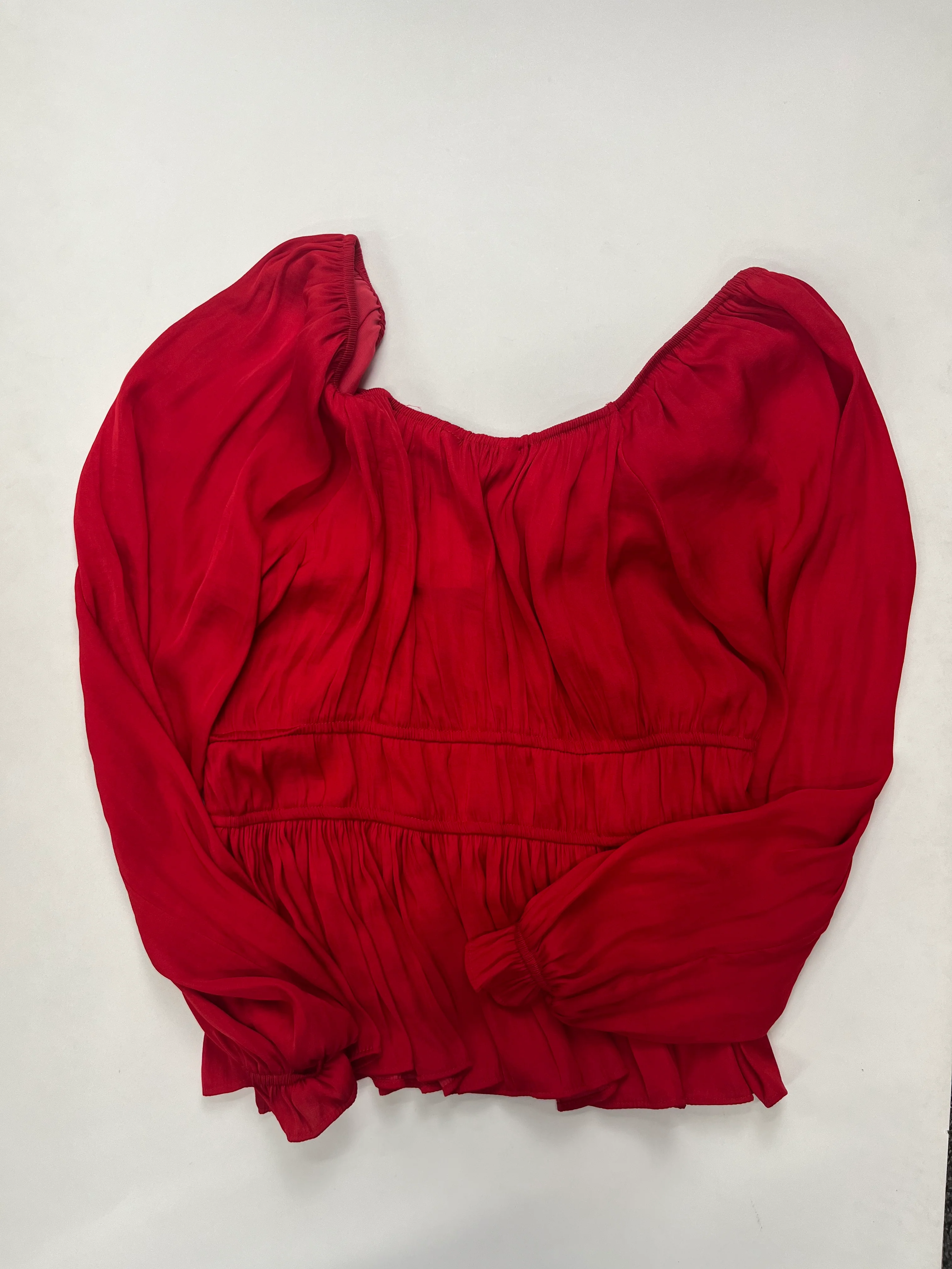 Red Blouse Long Sleeve Nine West Apparel, Size M - Image 2