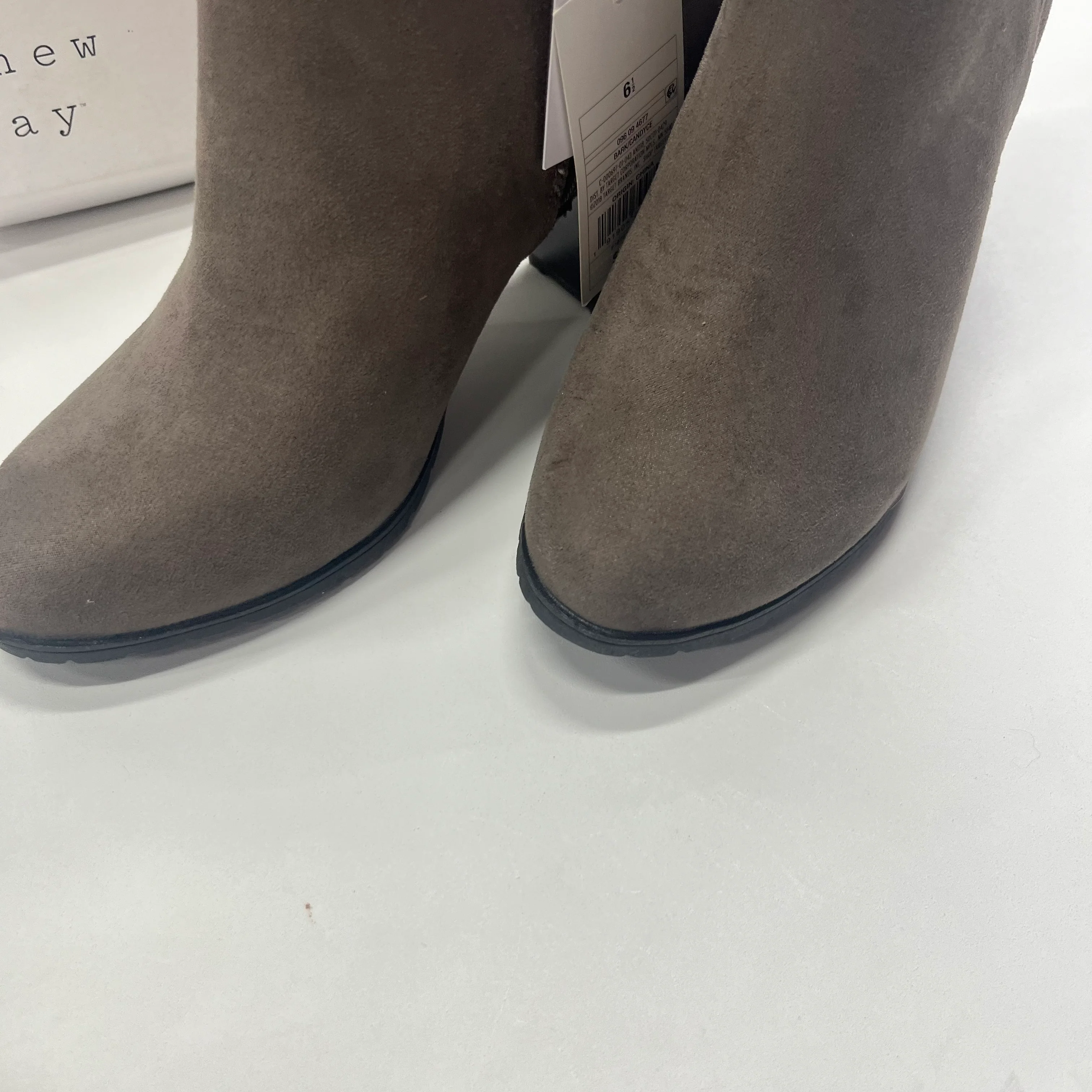 Taupe Boots Ankle Heels A New Day, Size 6.5 - Image 2