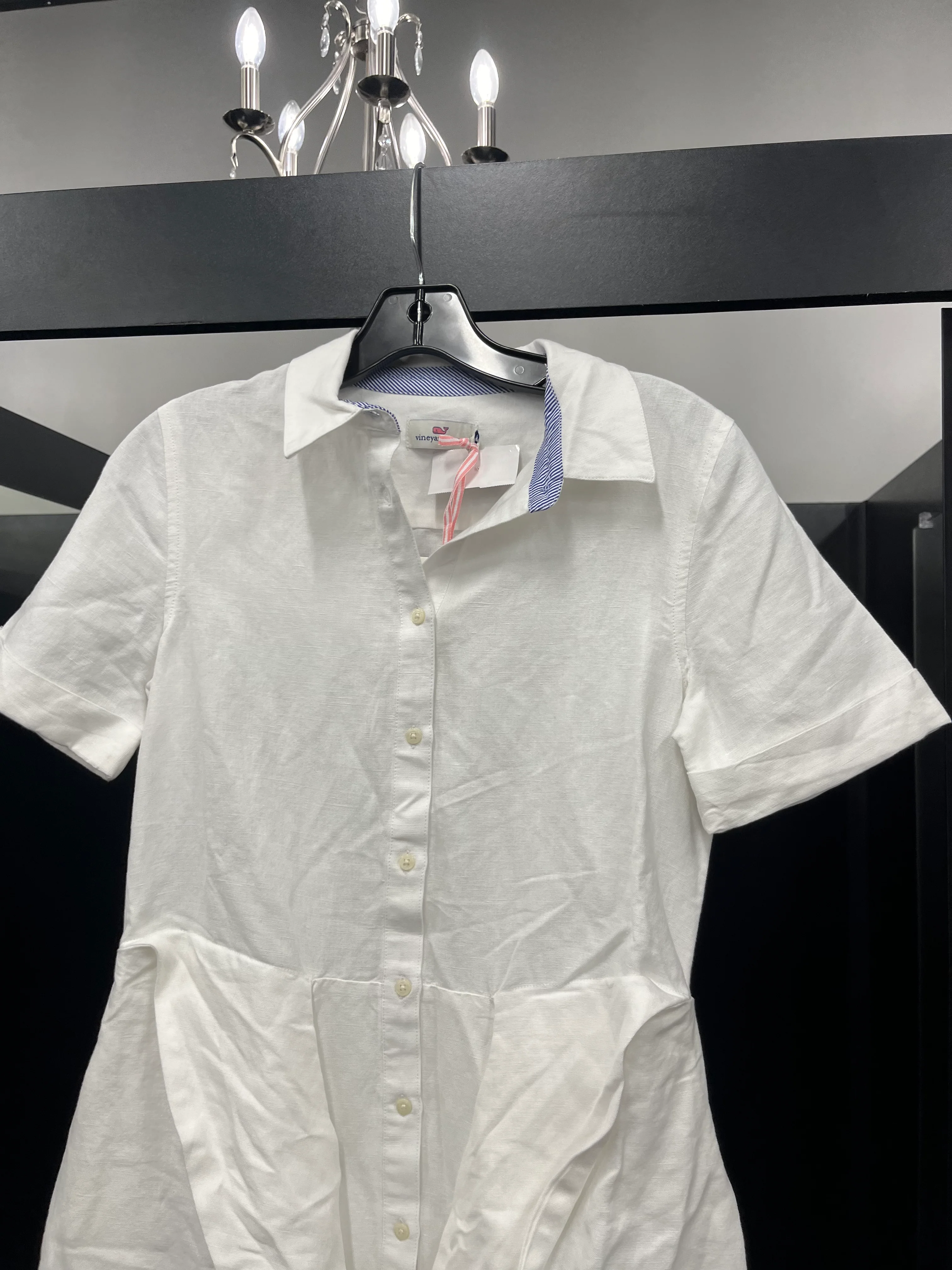 Linen Dress Party Midi Vineyard Vines NWT, Size S - Image 3