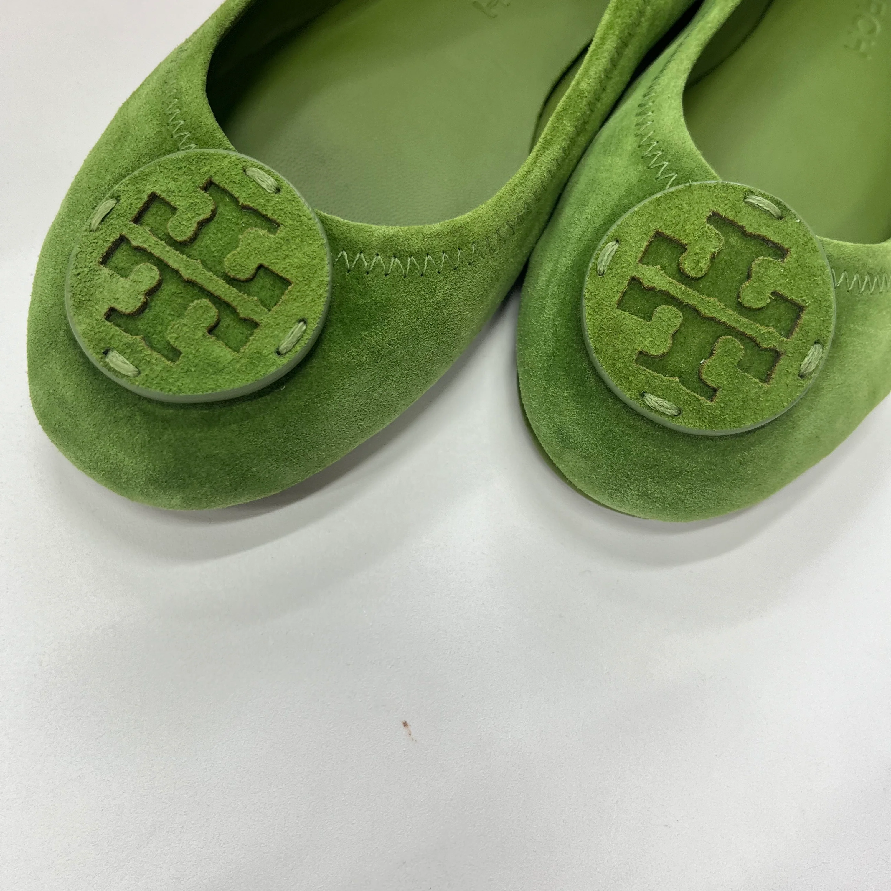 Green Shoes Flats Ballet Tory Burch, Size 9 - Image 2