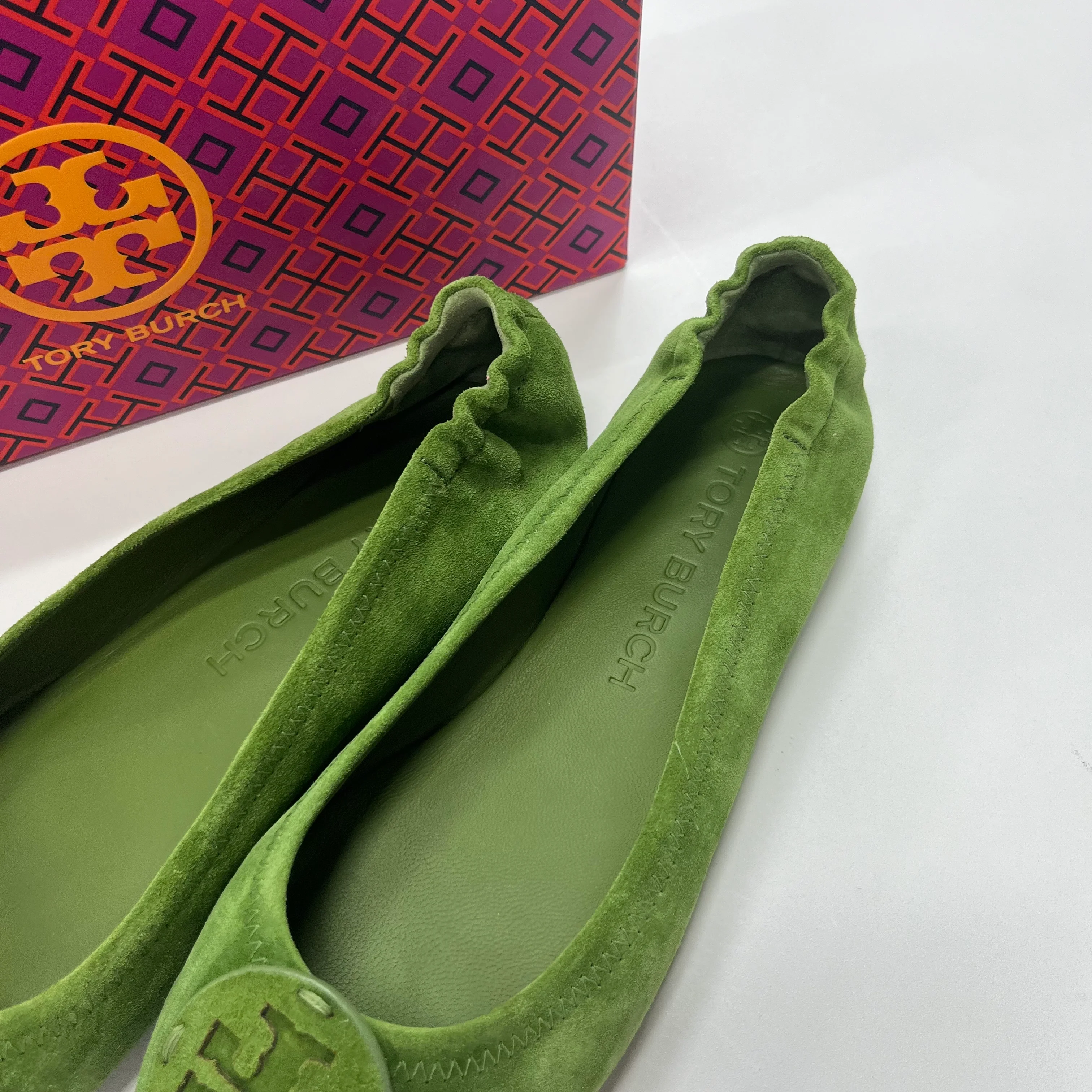 Green Shoes Flats Ballet Tory Burch, Size 9 - Image 3