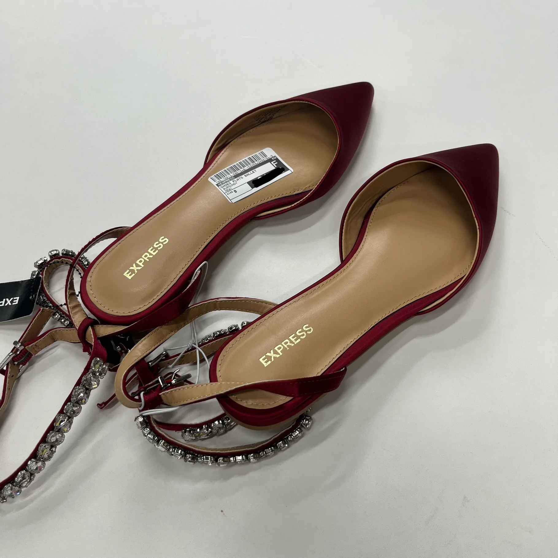 Burgundy Shoes Flats Ballet Express NWT, Size 9 - Image 2