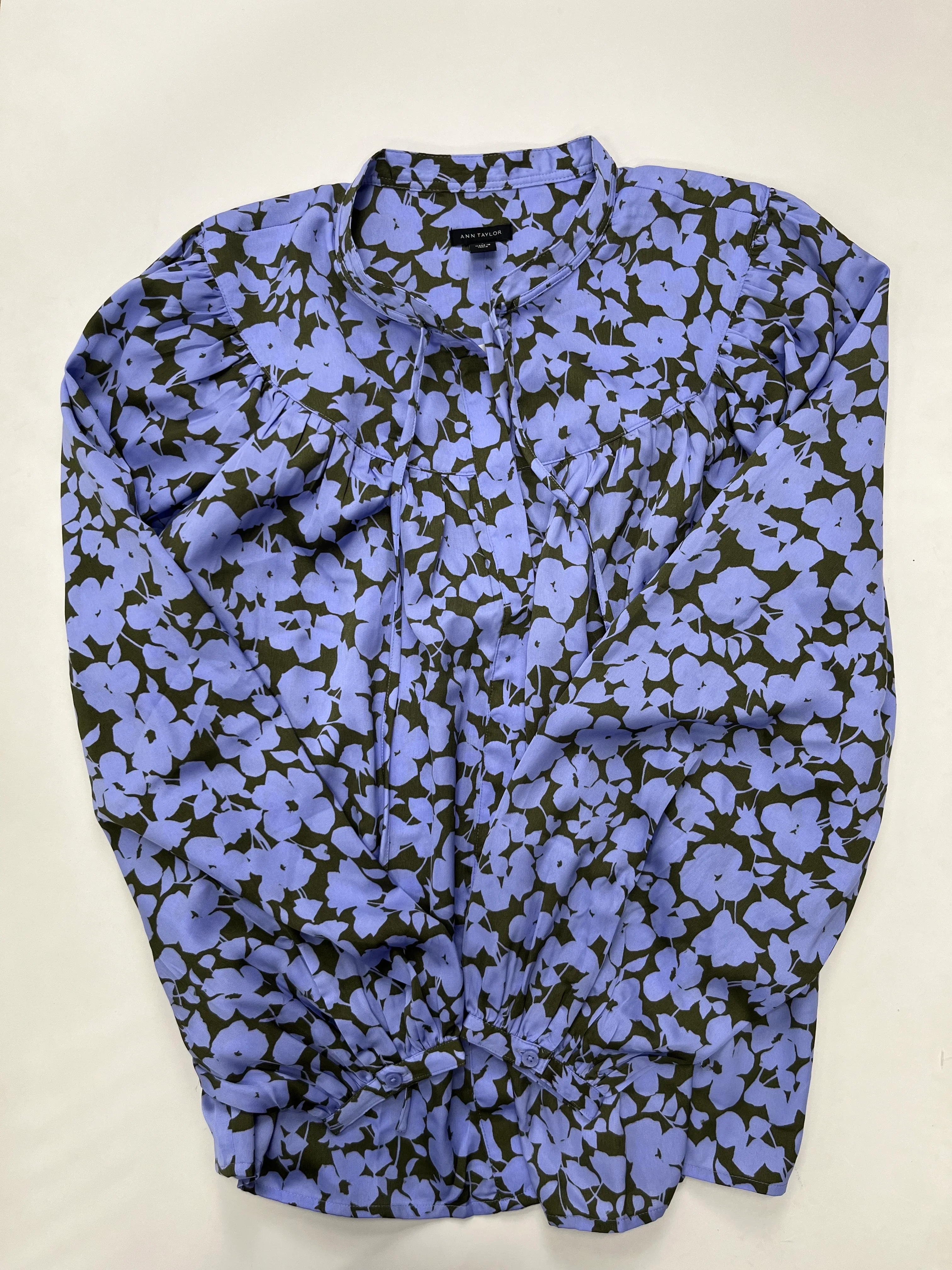 Periwinkle Blouse Long Sleeve Ann Taylor NWT, Size S - Image 1