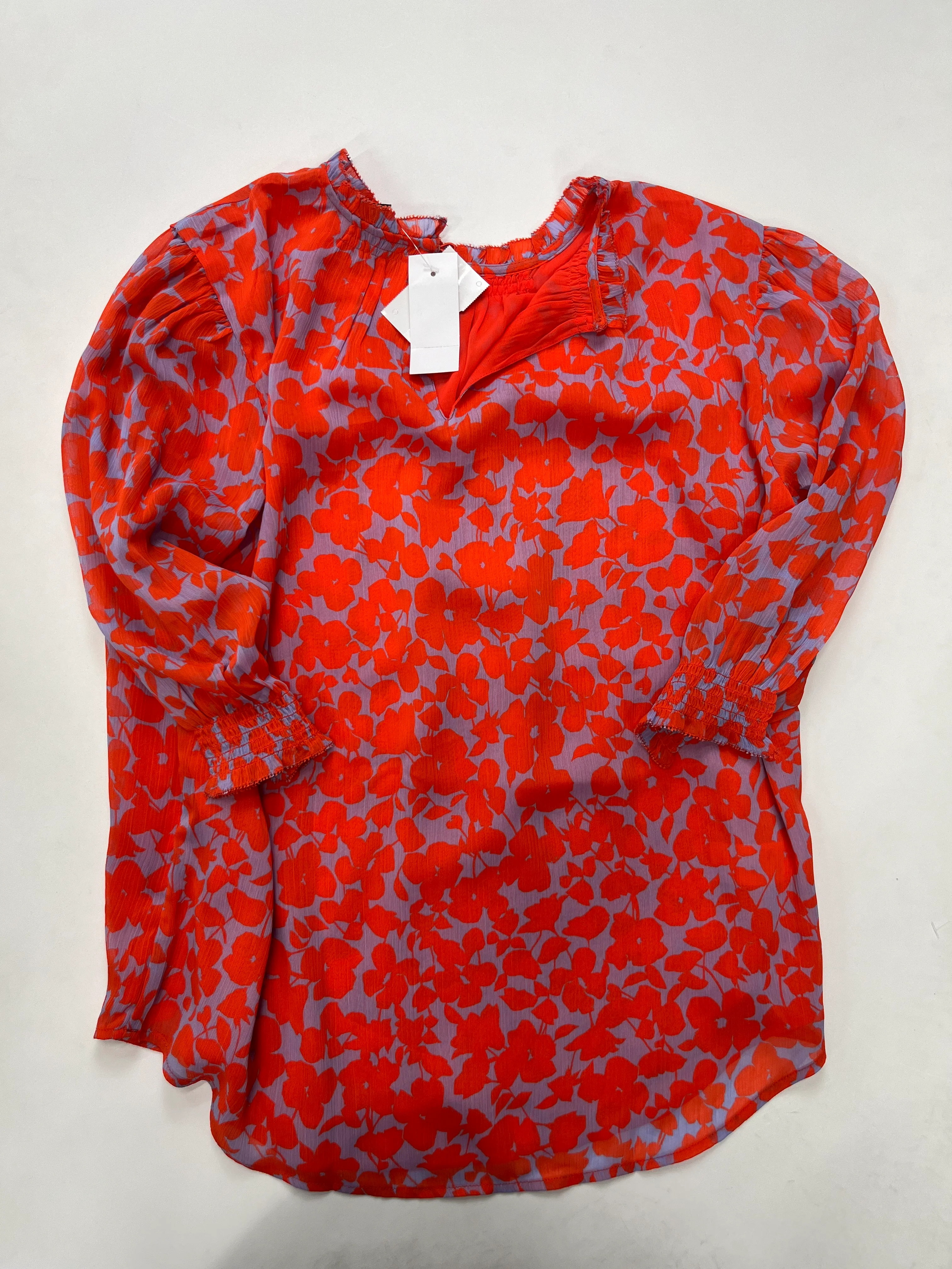 Orange Blouse Long Sleeve Ann Taylor NWT, Size S - Image 2
