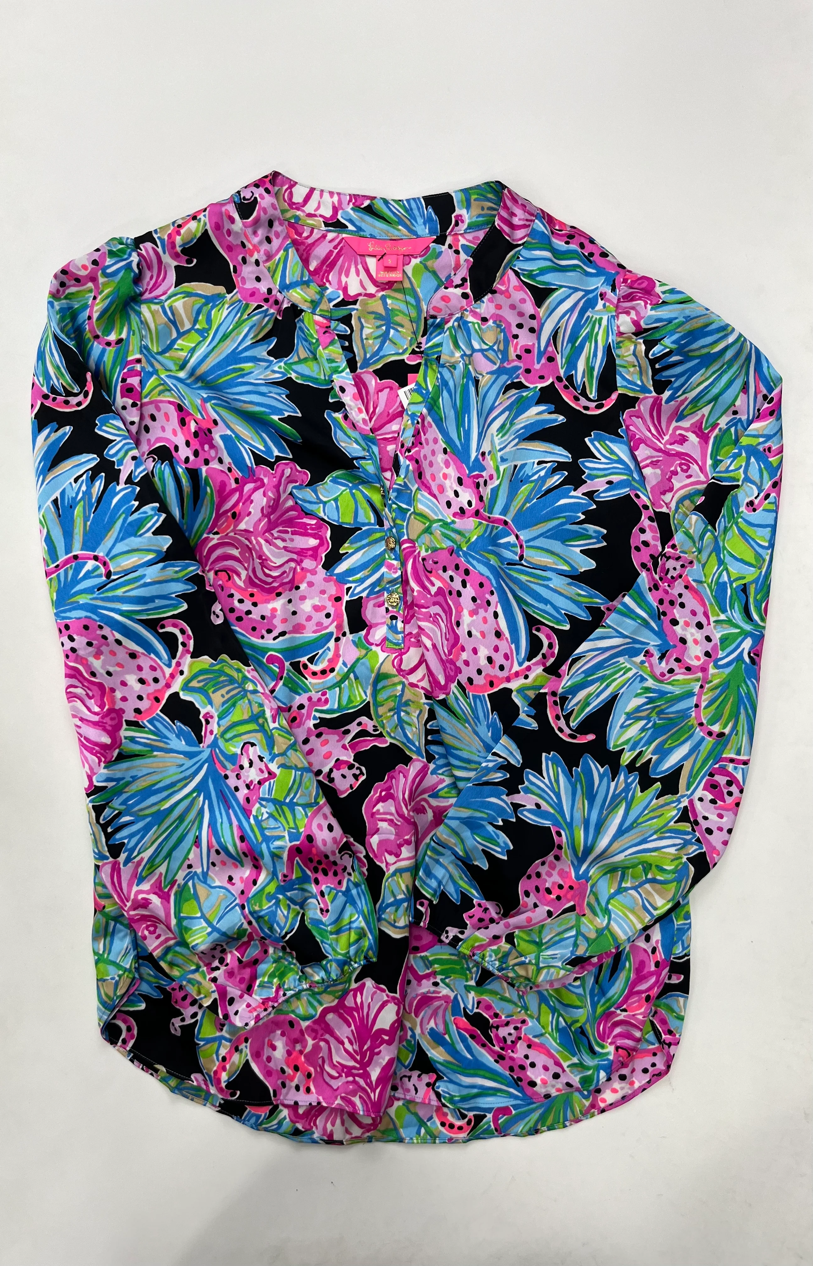 Multi-colored Blouse Long Sleeve Lilly Pulitzer, Size 2 - Image 1