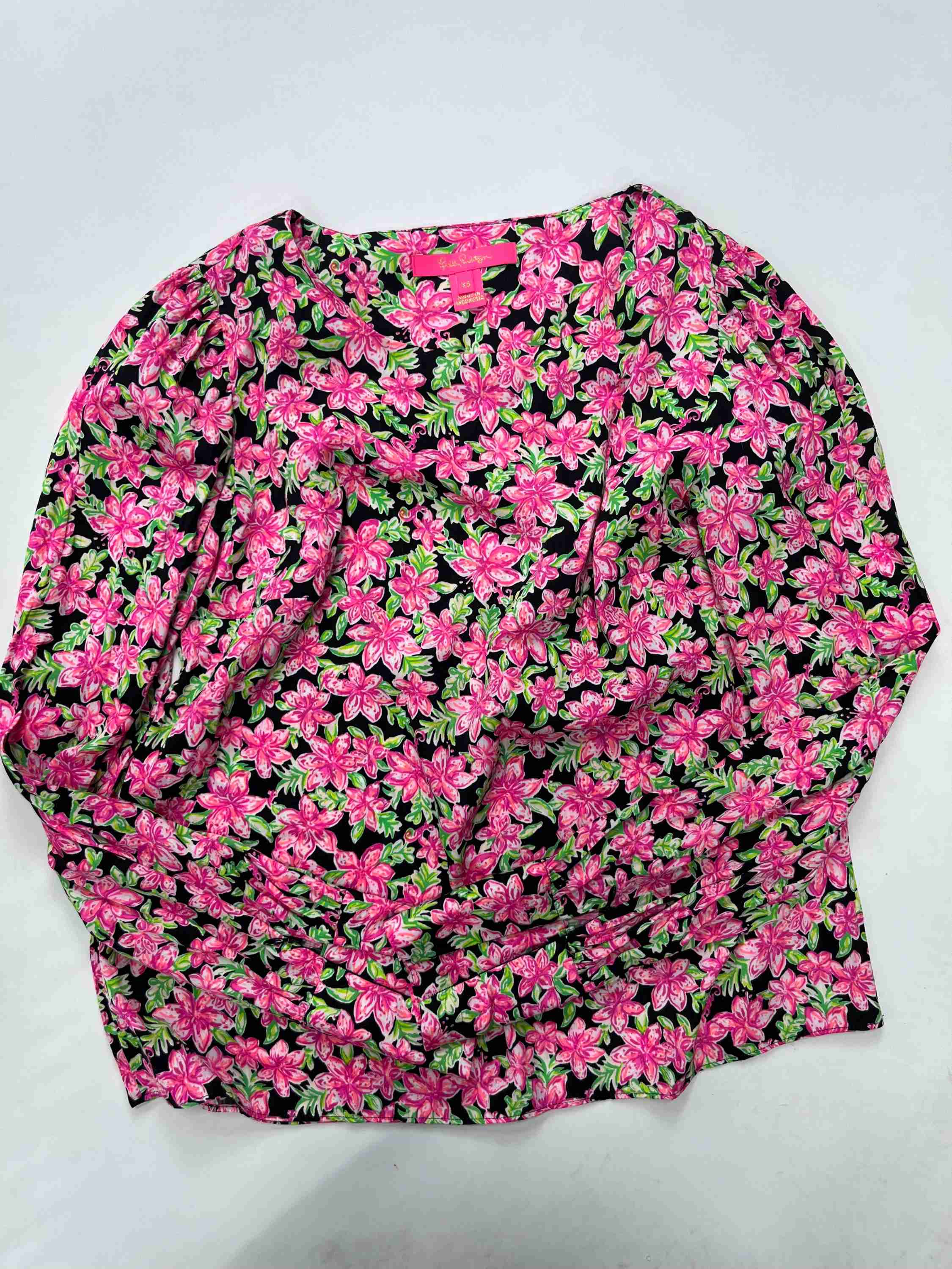 Multi-colored Blouse Long Sleeve Lilly Pulitzer, Size Xs - Image 1