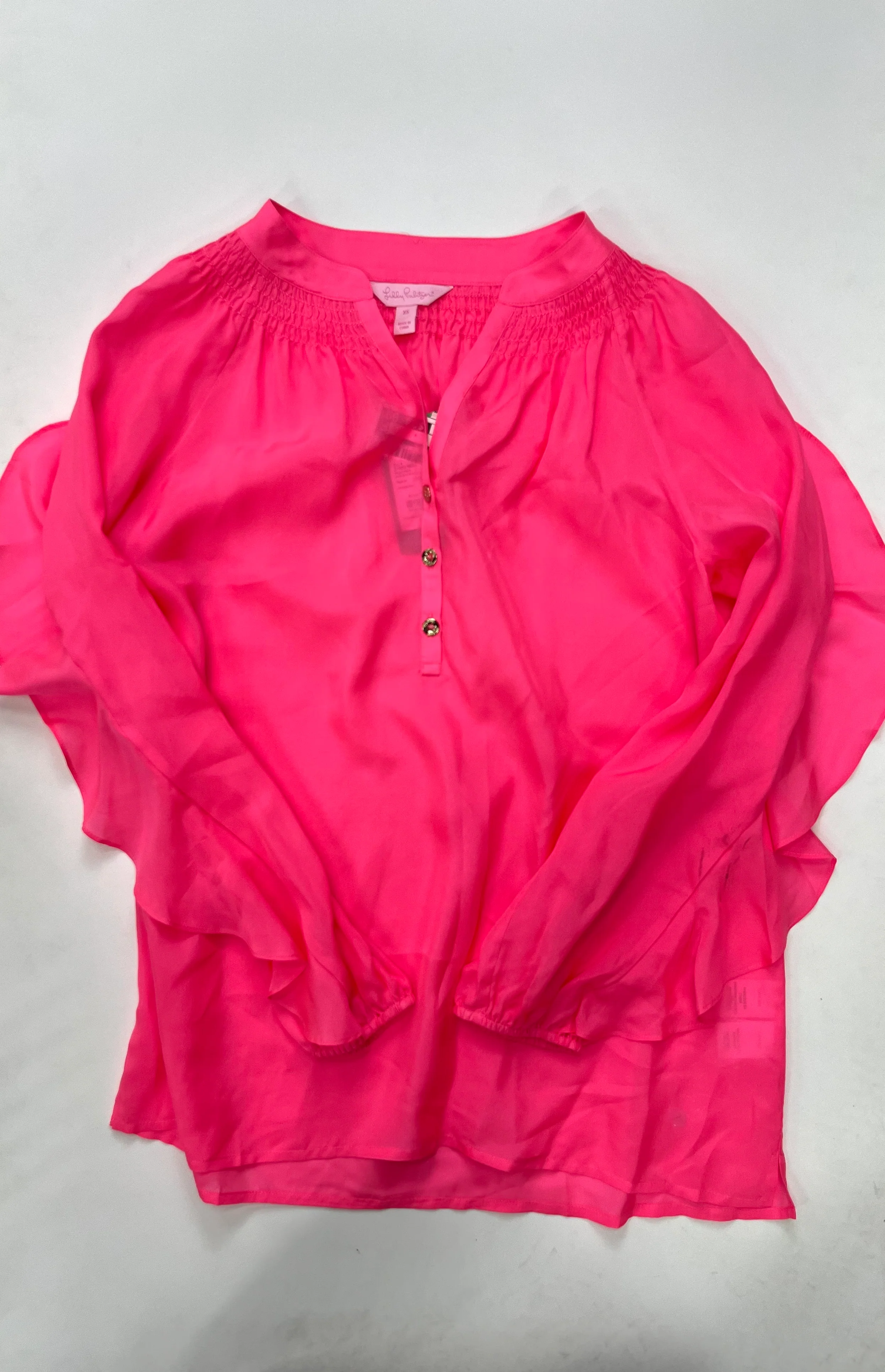 Pink Blouse Long Sleeve Lilly Pulitzer NWT, Size Xs - Image 1