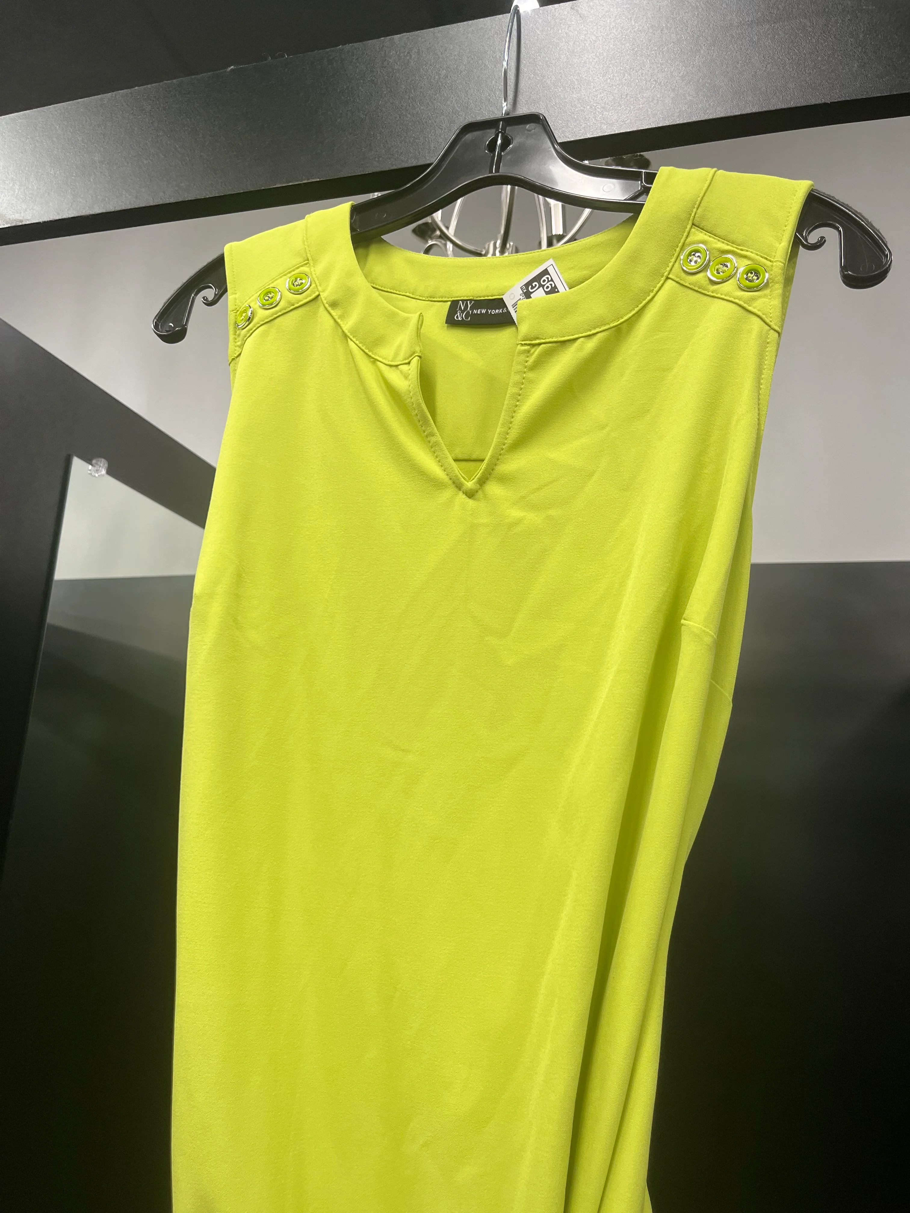 Lime Green Dress Work New York And Co, Size S - Image 3