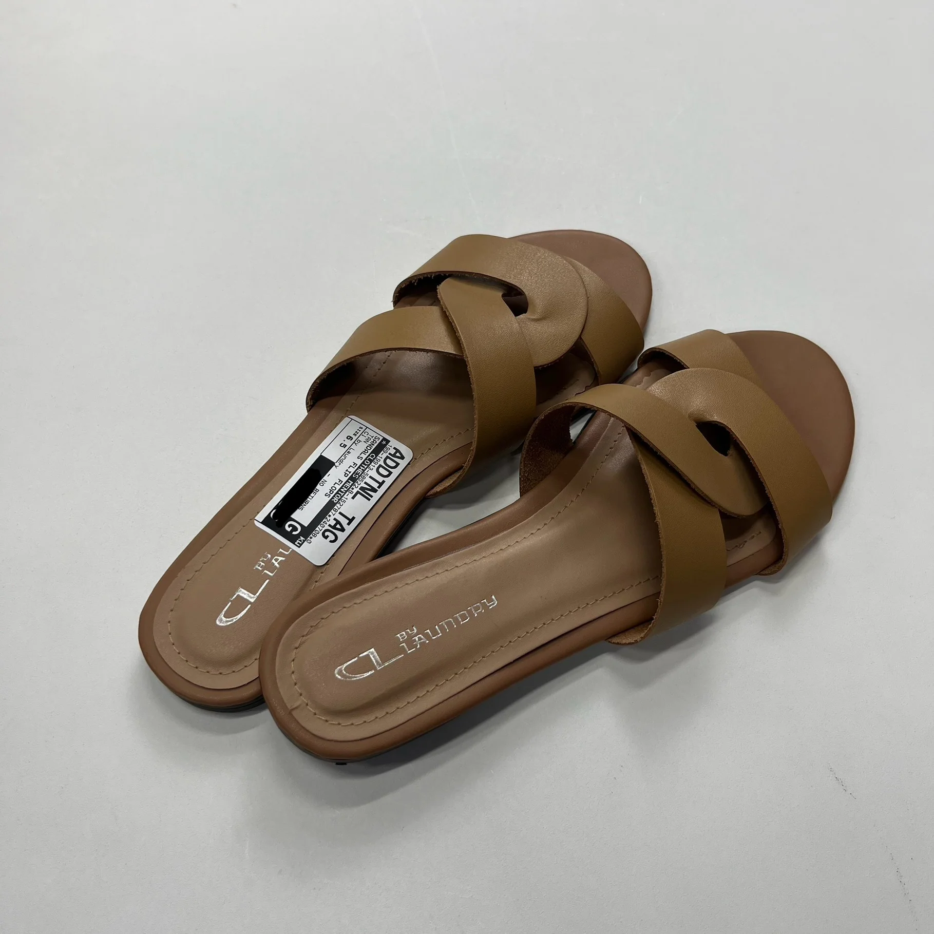 Tan Sandals Flip Flops Cl By Laundry, Size 6.5 - Image 2