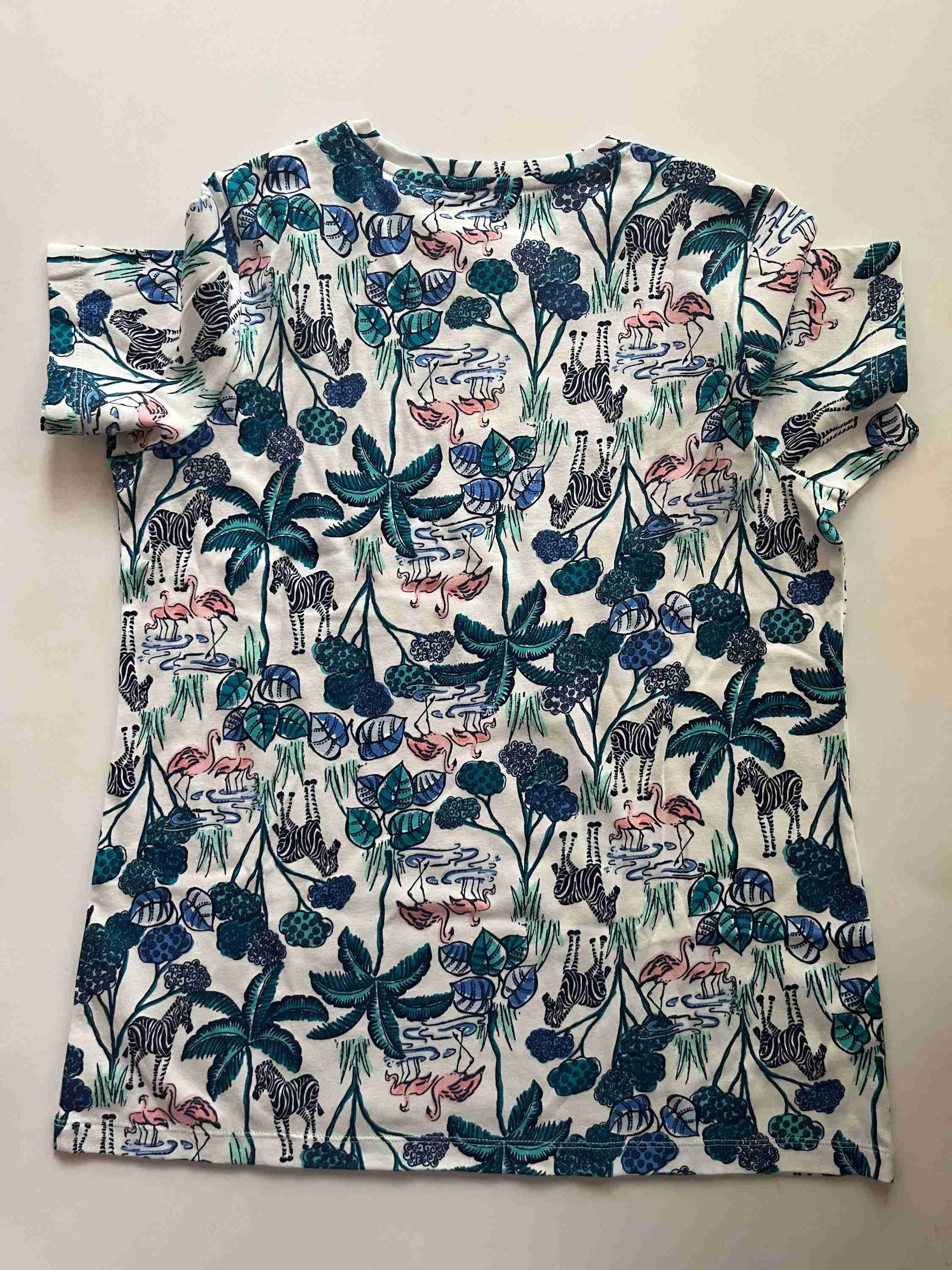Floral Top Short Sleeve Kim Rogers, Size S - Image 2