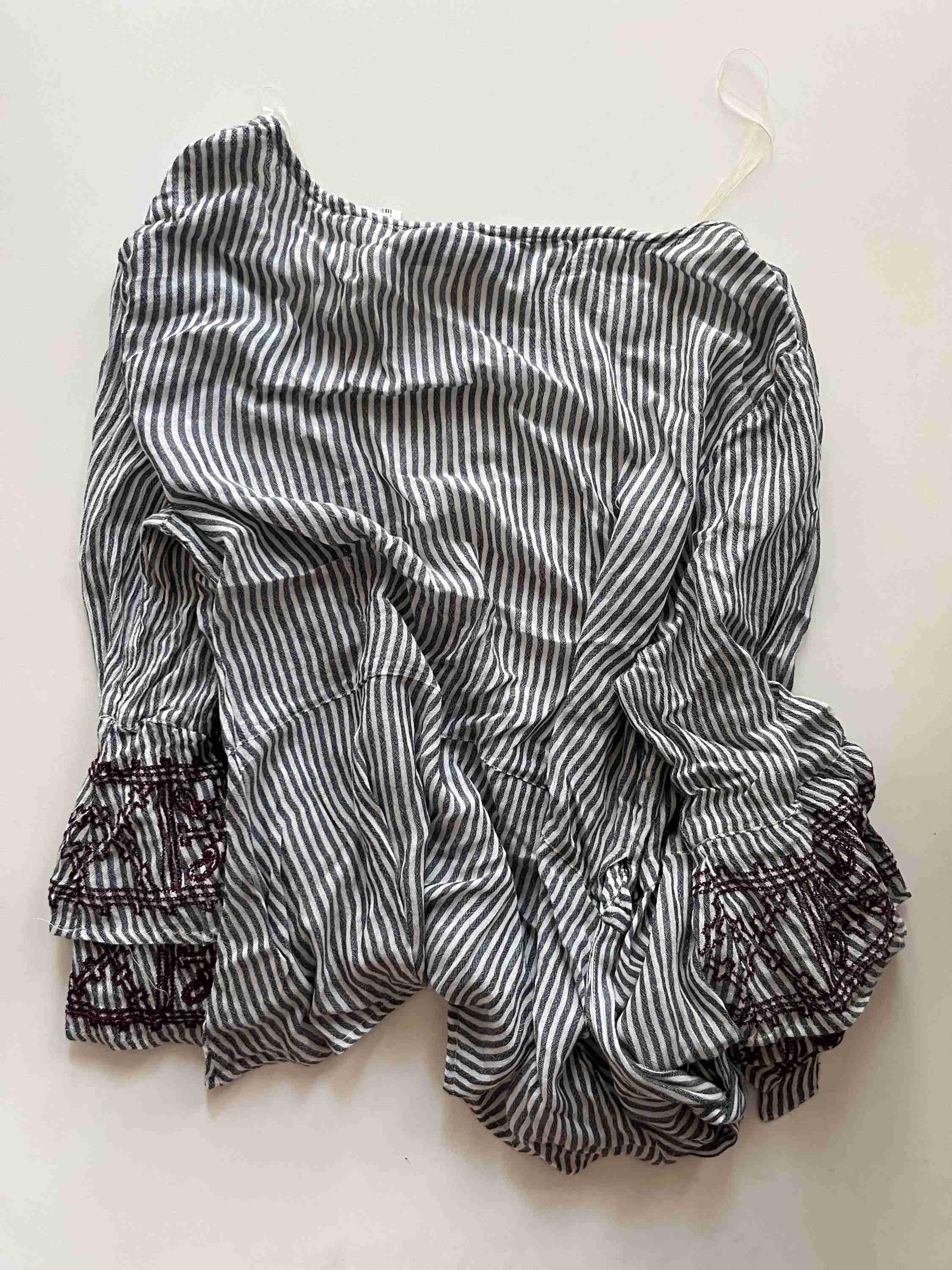 Striped Blouse Long Sleeve Blue Rain, Size M - Image 2
