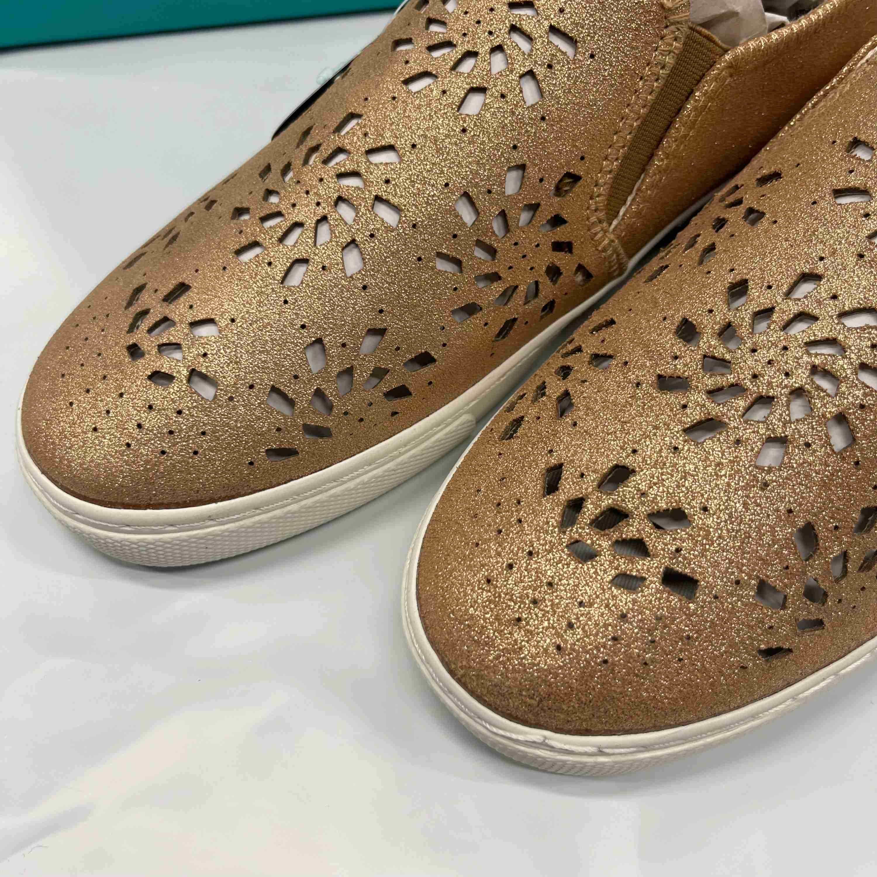 Gold Shoes Flats Loafer Oxford Jack Rogers, Size 10 - Image 2