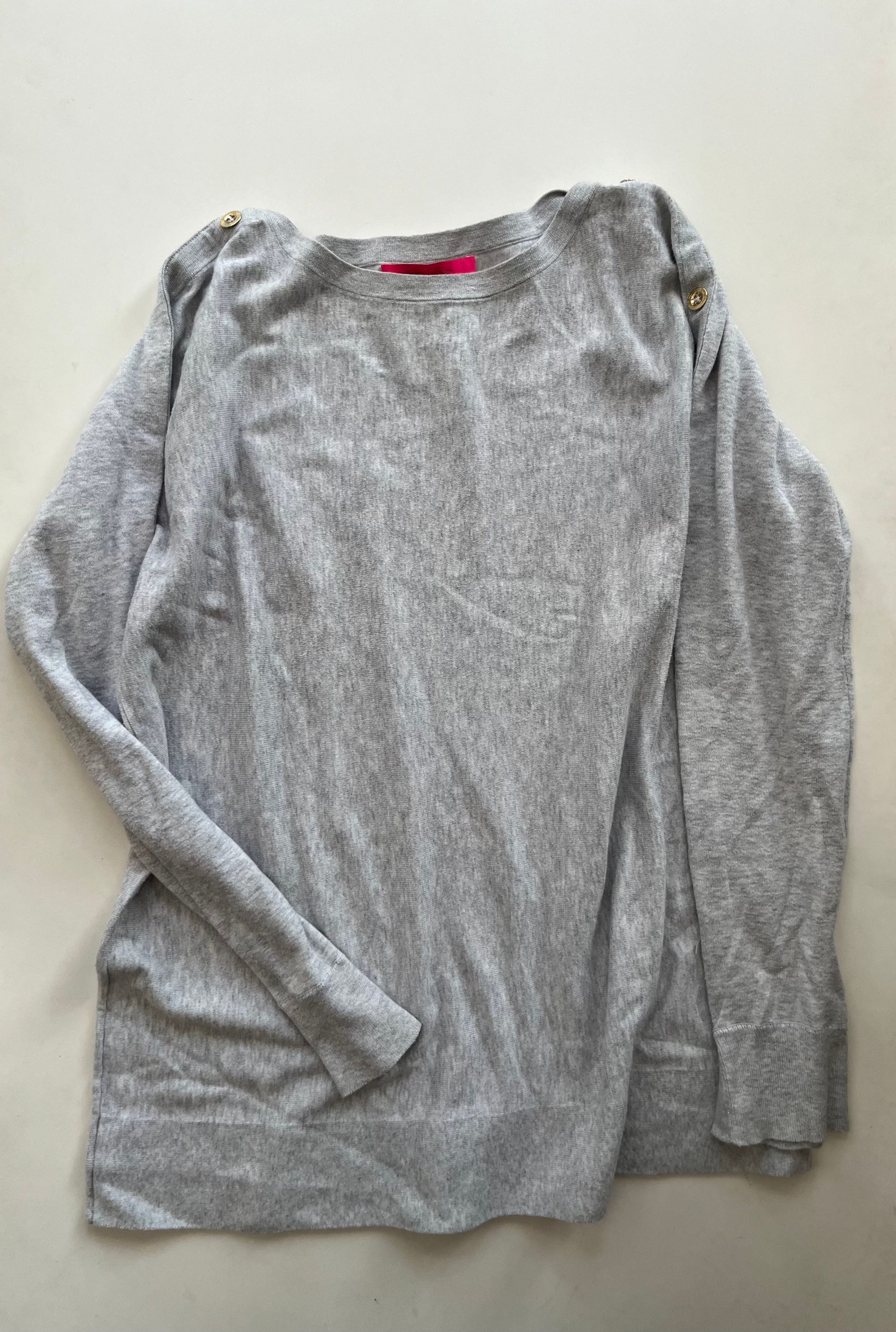 Sweater By Lilly Pulitzer In Grey, Size: L - Image 1