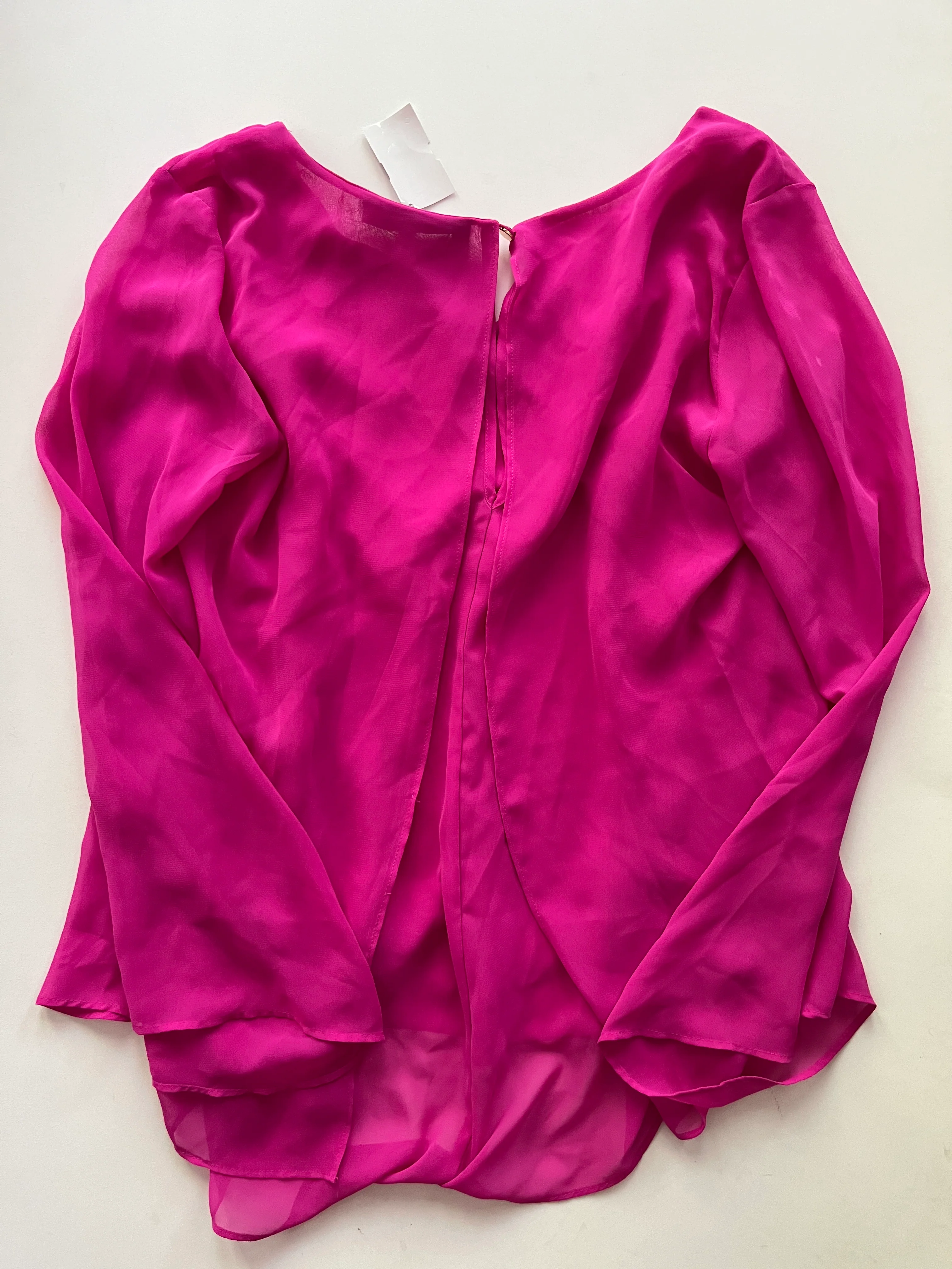 Blouse Long Sleeve By Jennifer Lopez In Fuschia, Size: S - Image 2
