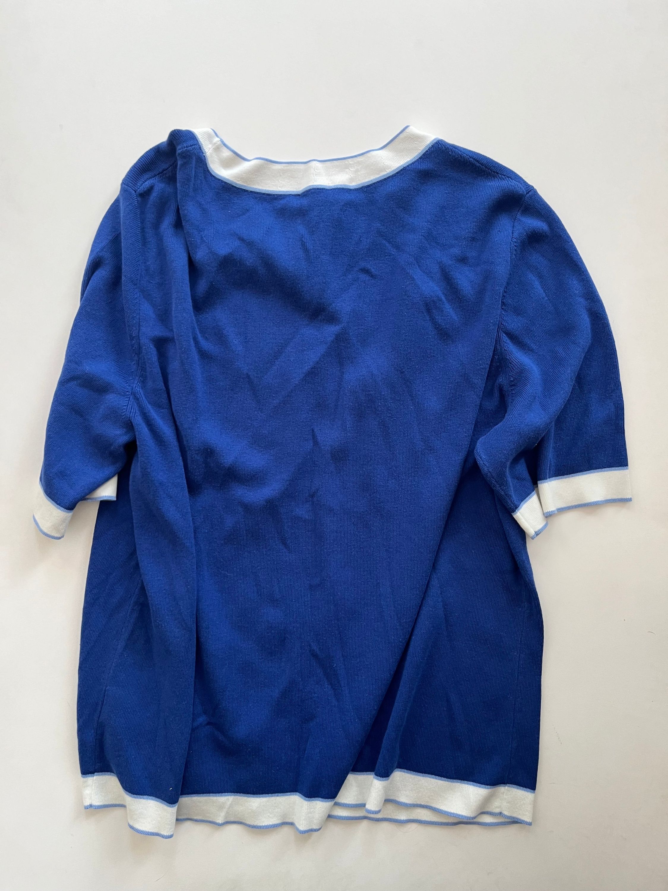 Sweater Short Sleeve By Talbots In Blue, Size: Xl - Image 2