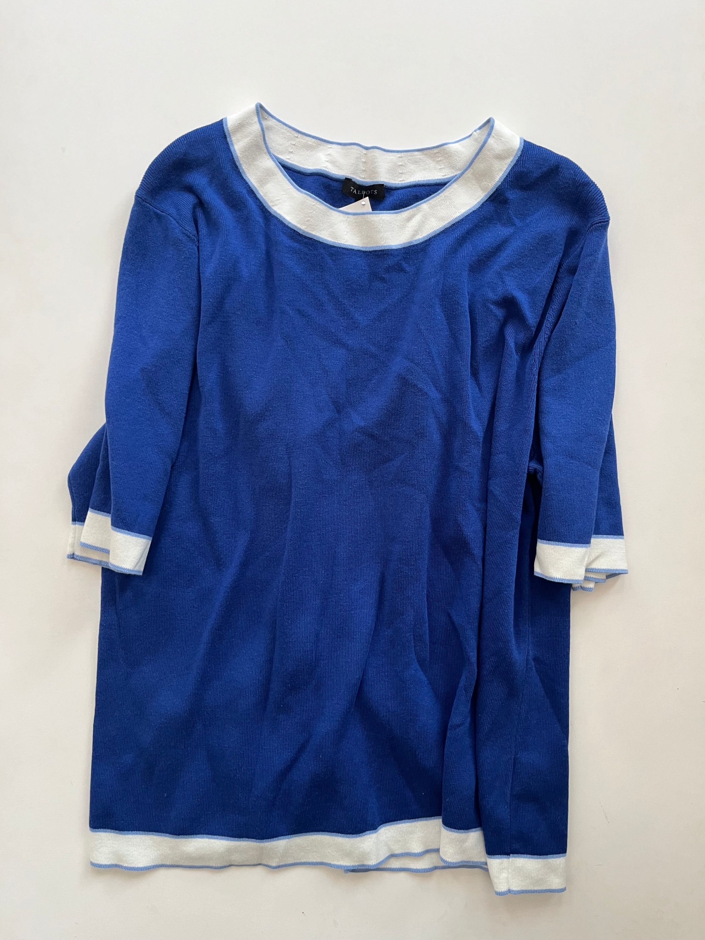 Sweater Short Sleeve By Talbots In Blue, Size: Xl - Image 1
