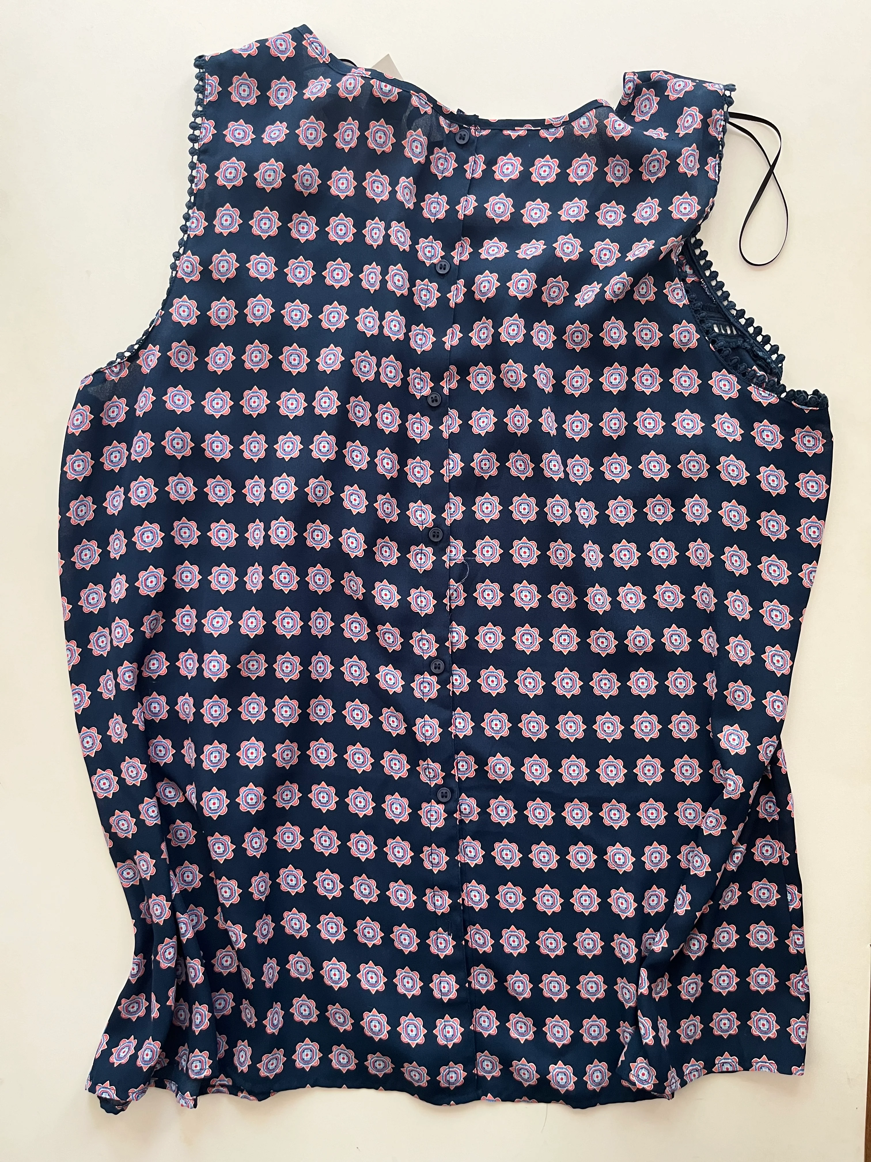 Blouse Sleeveless By New Directions In Navy, Size: 3x - Image 2