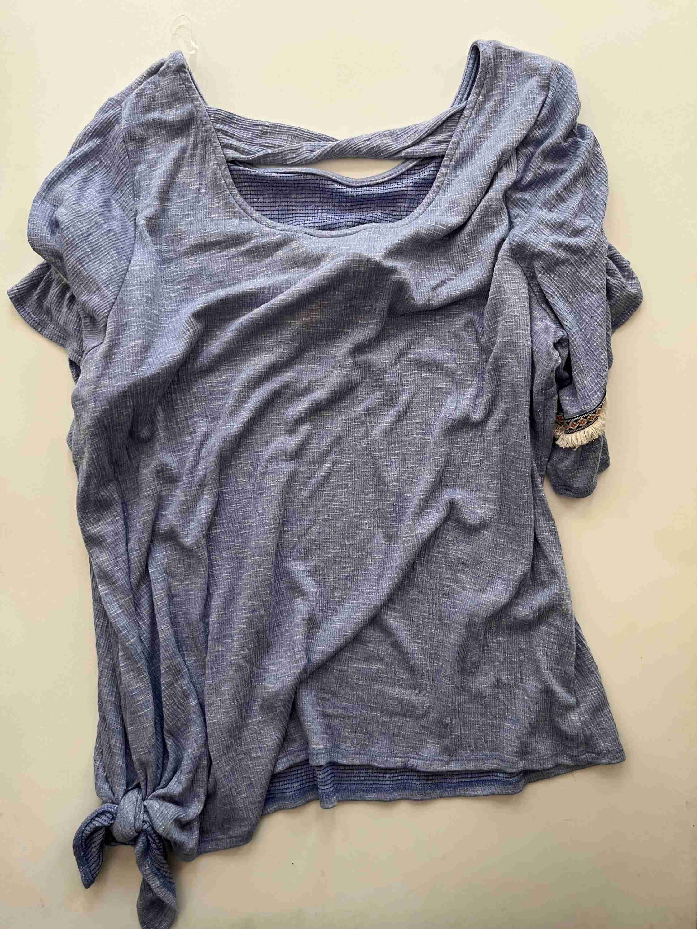 Top 3/4 Sleeve By Agb In Blue, Size: 3x - Image 2