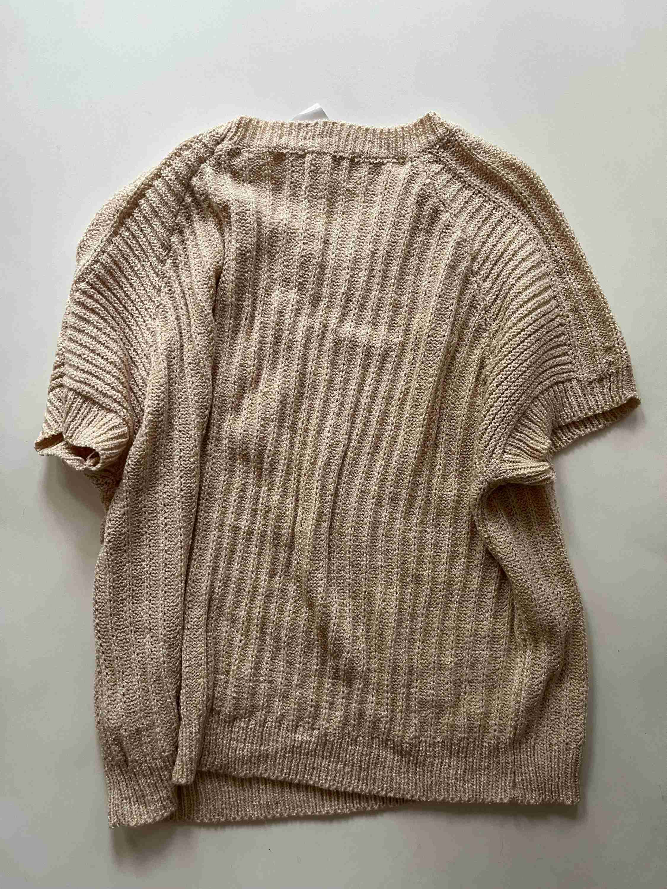 Sweater Short Sleeve By Bibi In Cream, Size: S - Image 2