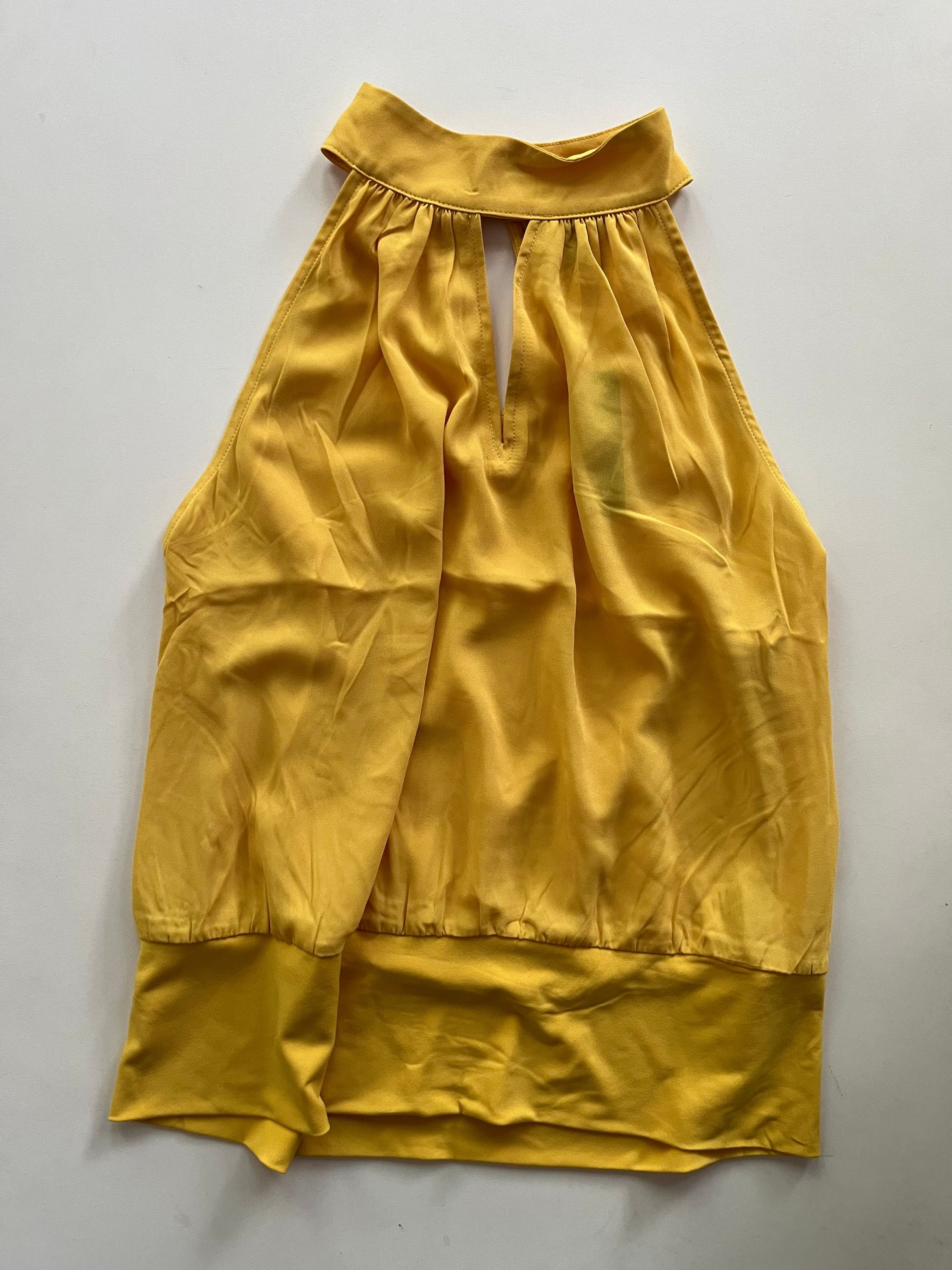 Blouse Short Sleeve By Limited In Yellow, Size: M - Image 1