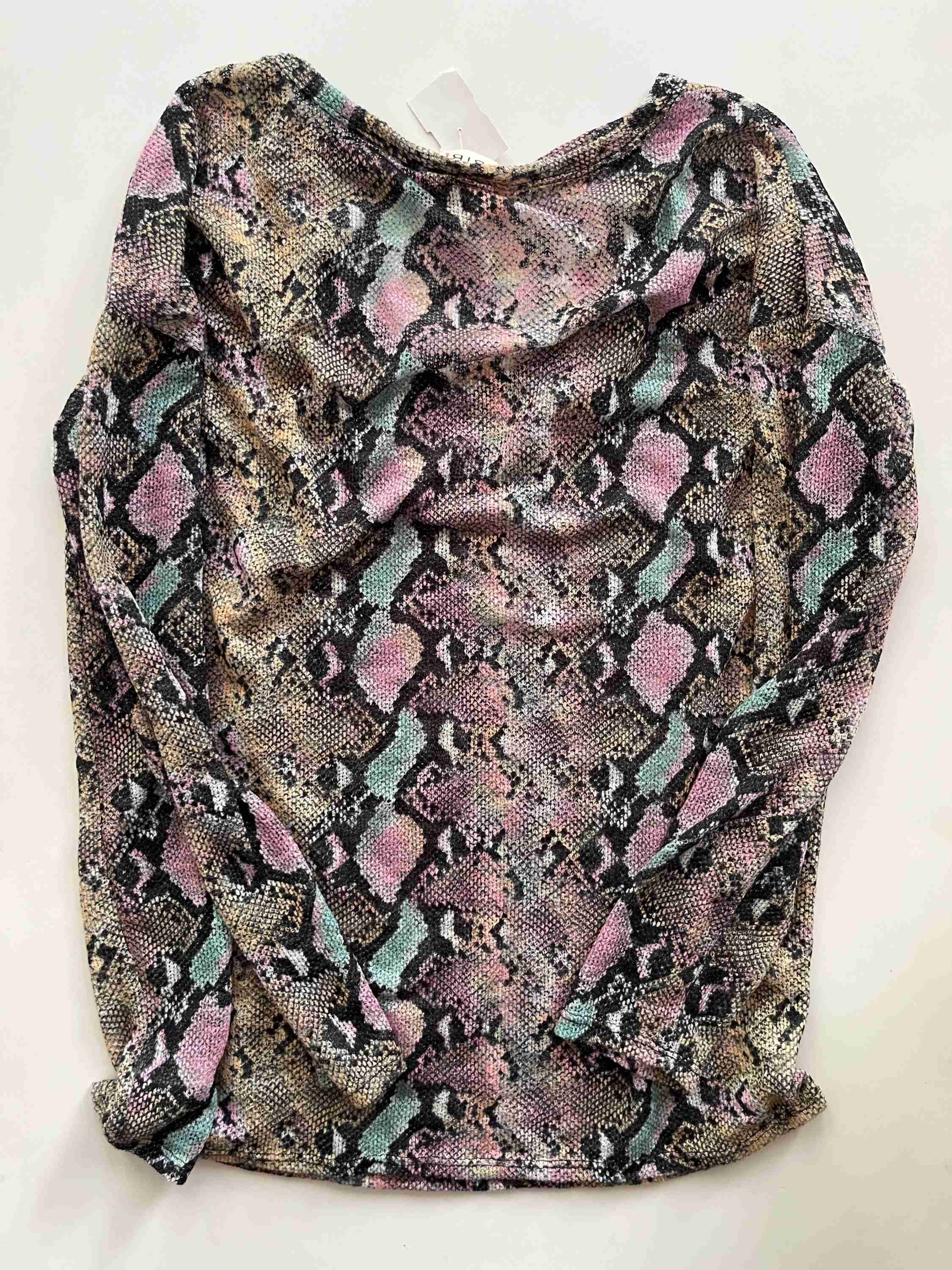 Top Long Sleeve By Bibi In Animal Print, Size: M - Image 2