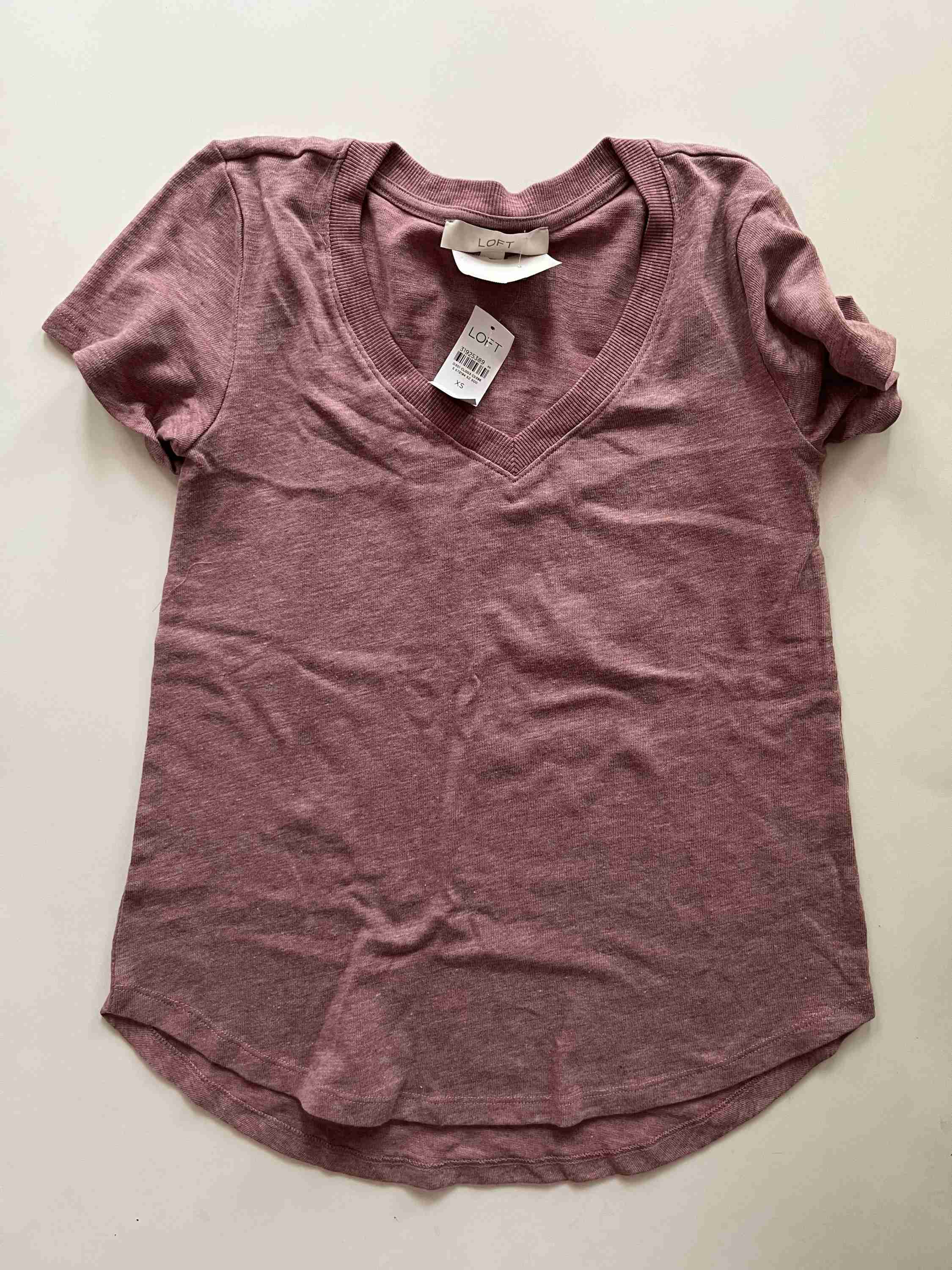 Top Short Sleeve By Loft In Rose, Size: Xs - Image 1