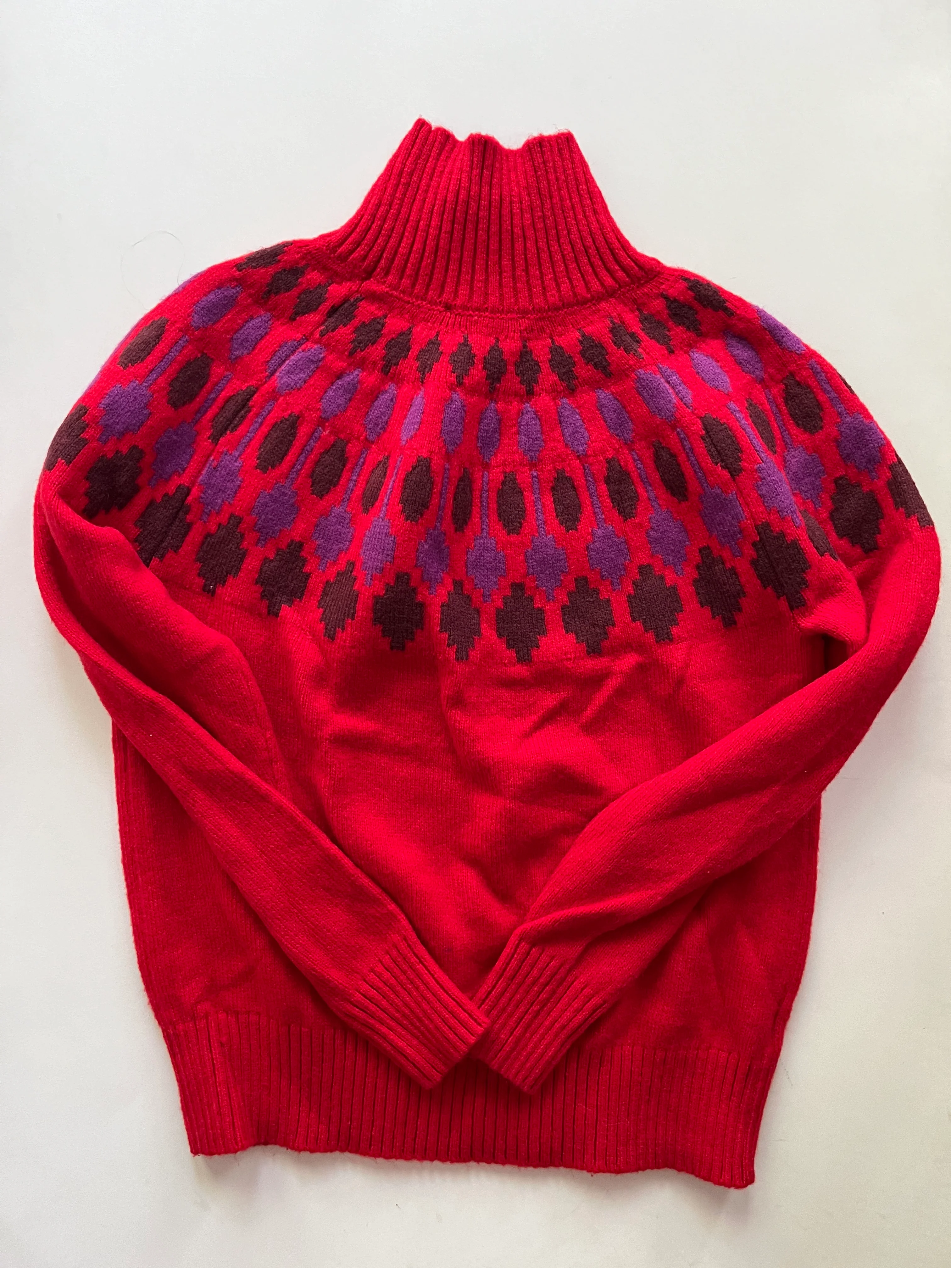 Sweater By Ann Taylor In Red, Size: Xs - Image 2