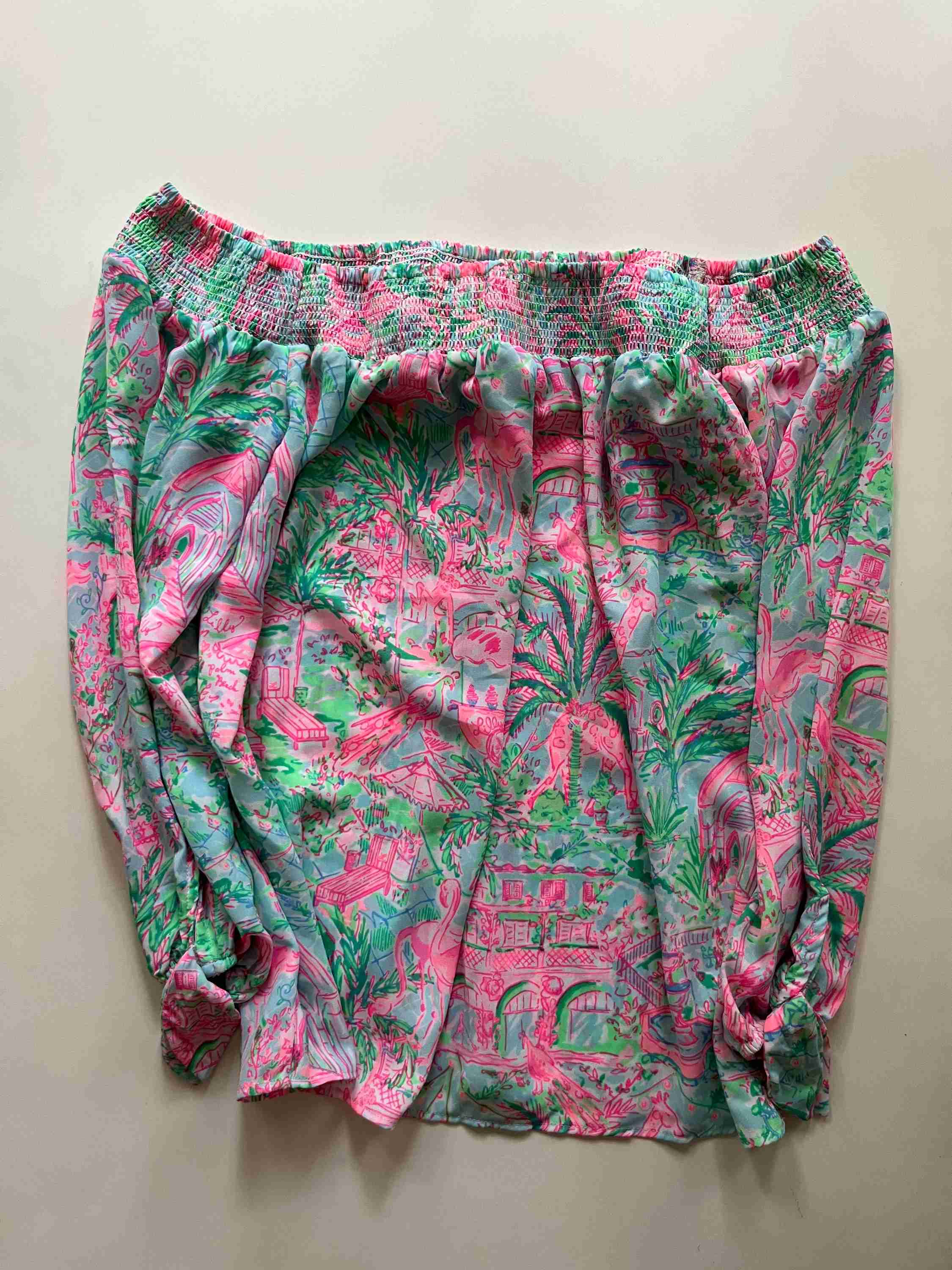 Blouse Short Sleeve By Lilly Pulitzer In Multi-colored, Size: S - Image 1