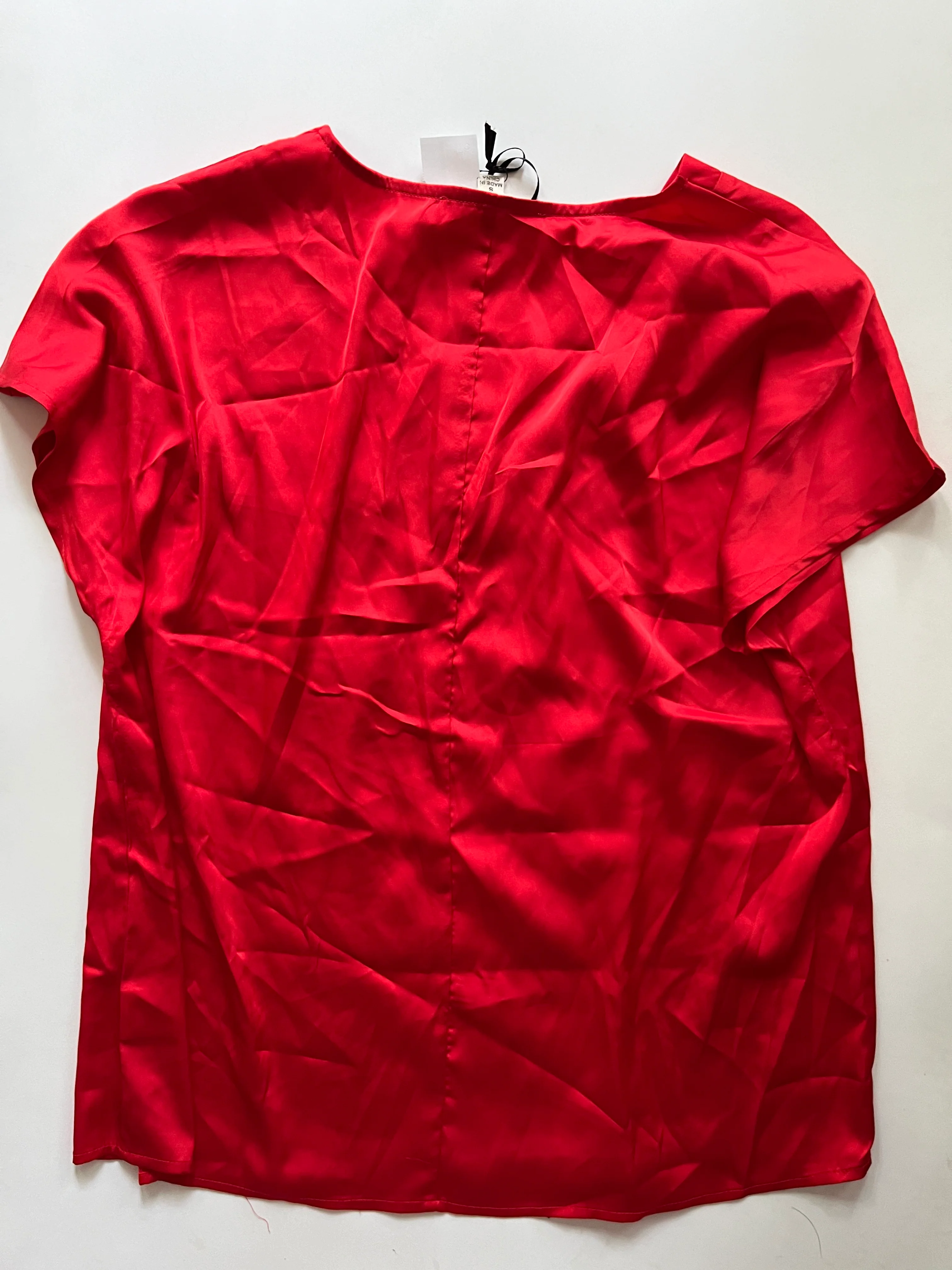 Blouse Short Sleeve By Vine & Love In Red, Size: S - Image 2