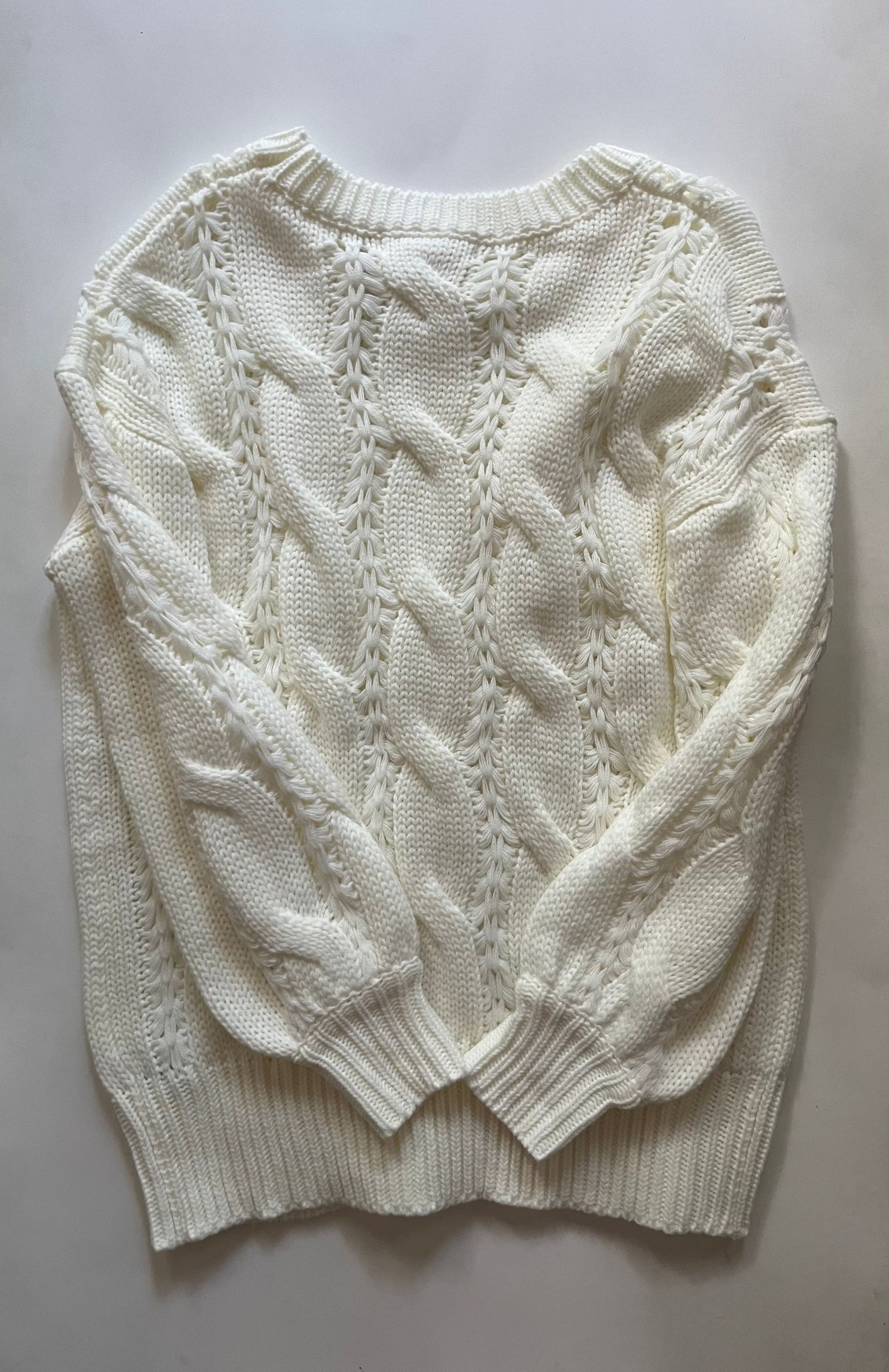 Sweater By Vine & Love In Cream, Size: M - Image 2