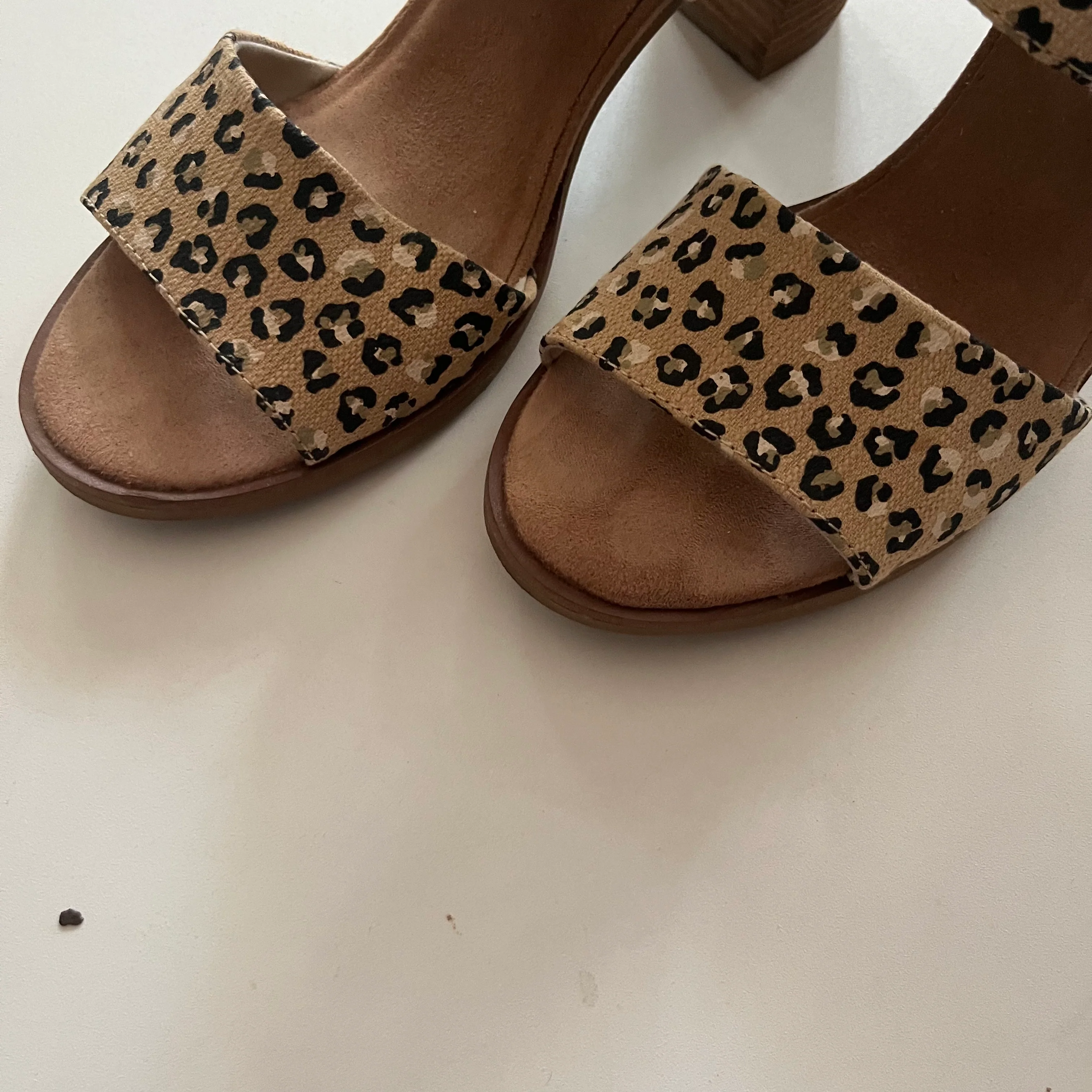 Sandals Heels Block By Toms In Animal Print, Size: 10 - Image 2