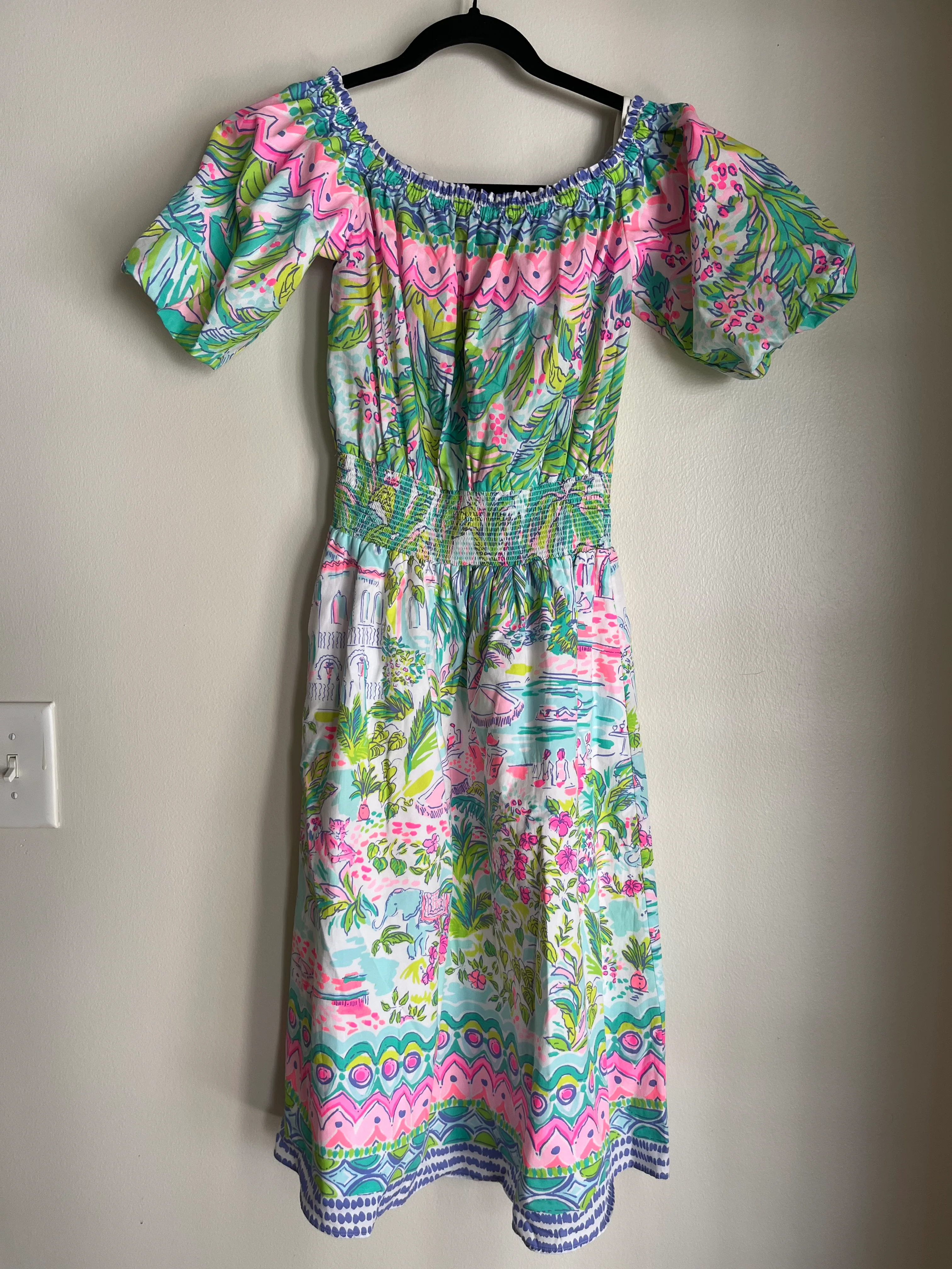 Dress Party Midi By Lilly Pulitzer In Multi-colored, Size: Xs - Image 1