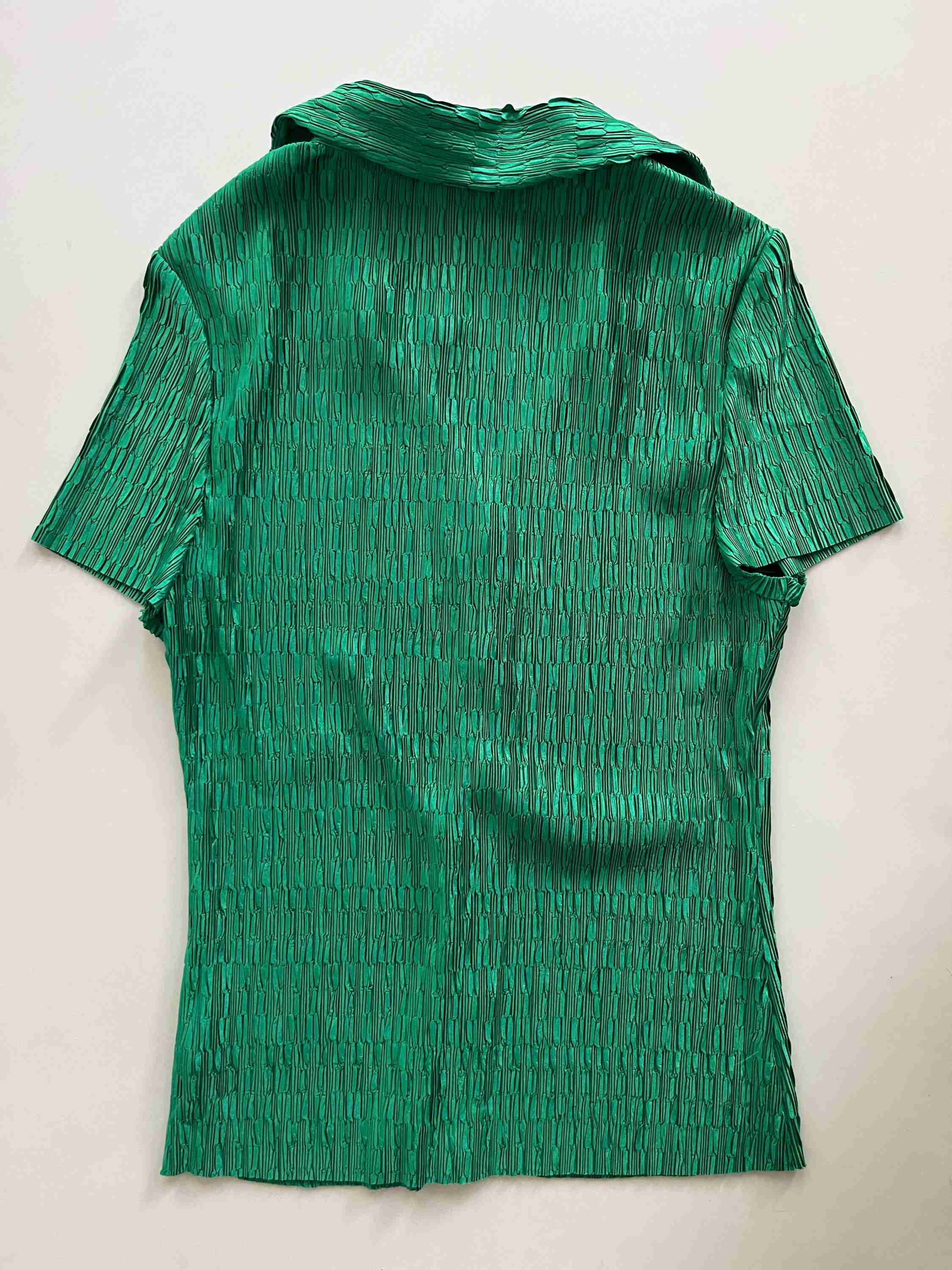 Blouse Short Sleeve By Pleione In Green, Size: Xl - Image 2