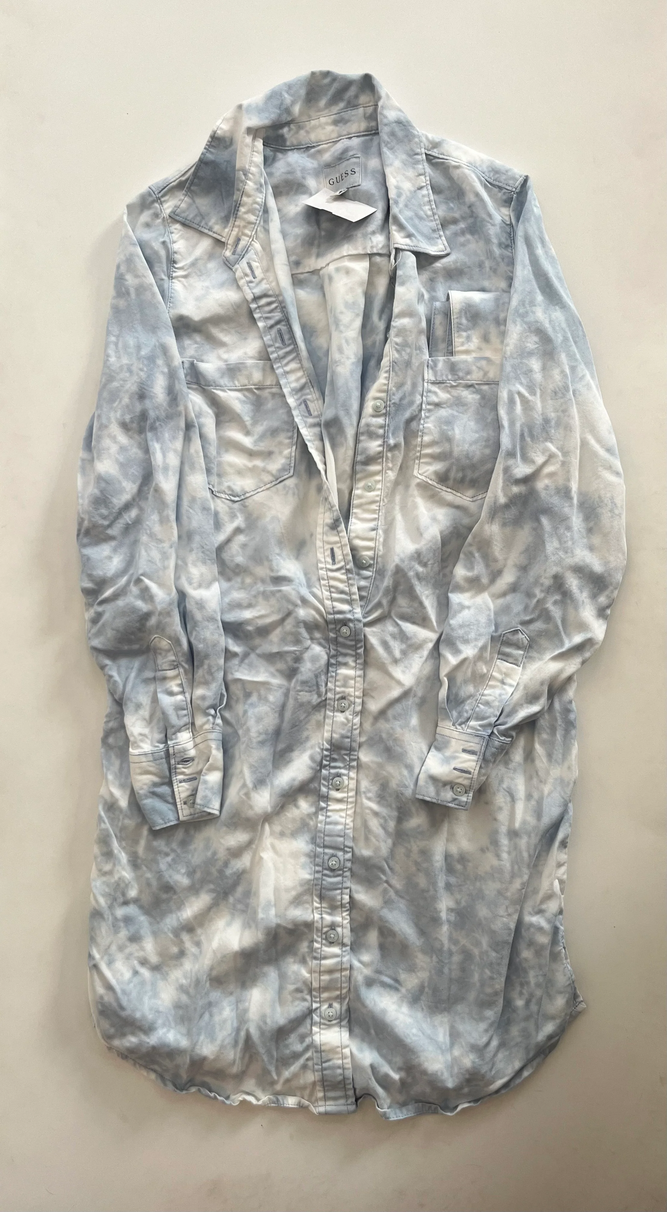 Dress Casual Midi By Guess In Blue, Size: Xs - Image 1
