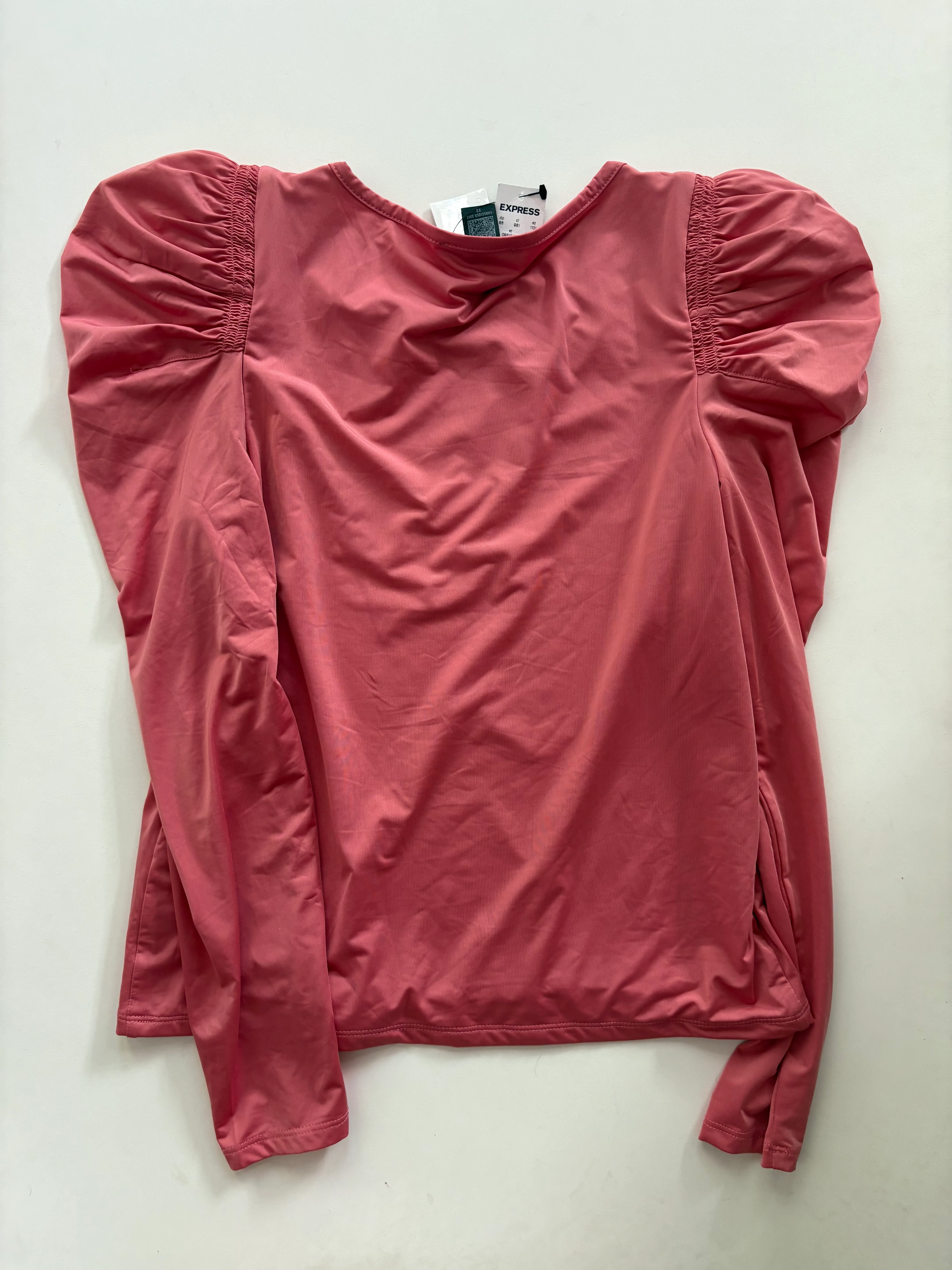 Blouse Long Sleeve By Express In Salmon, Size: Xs - Image 2