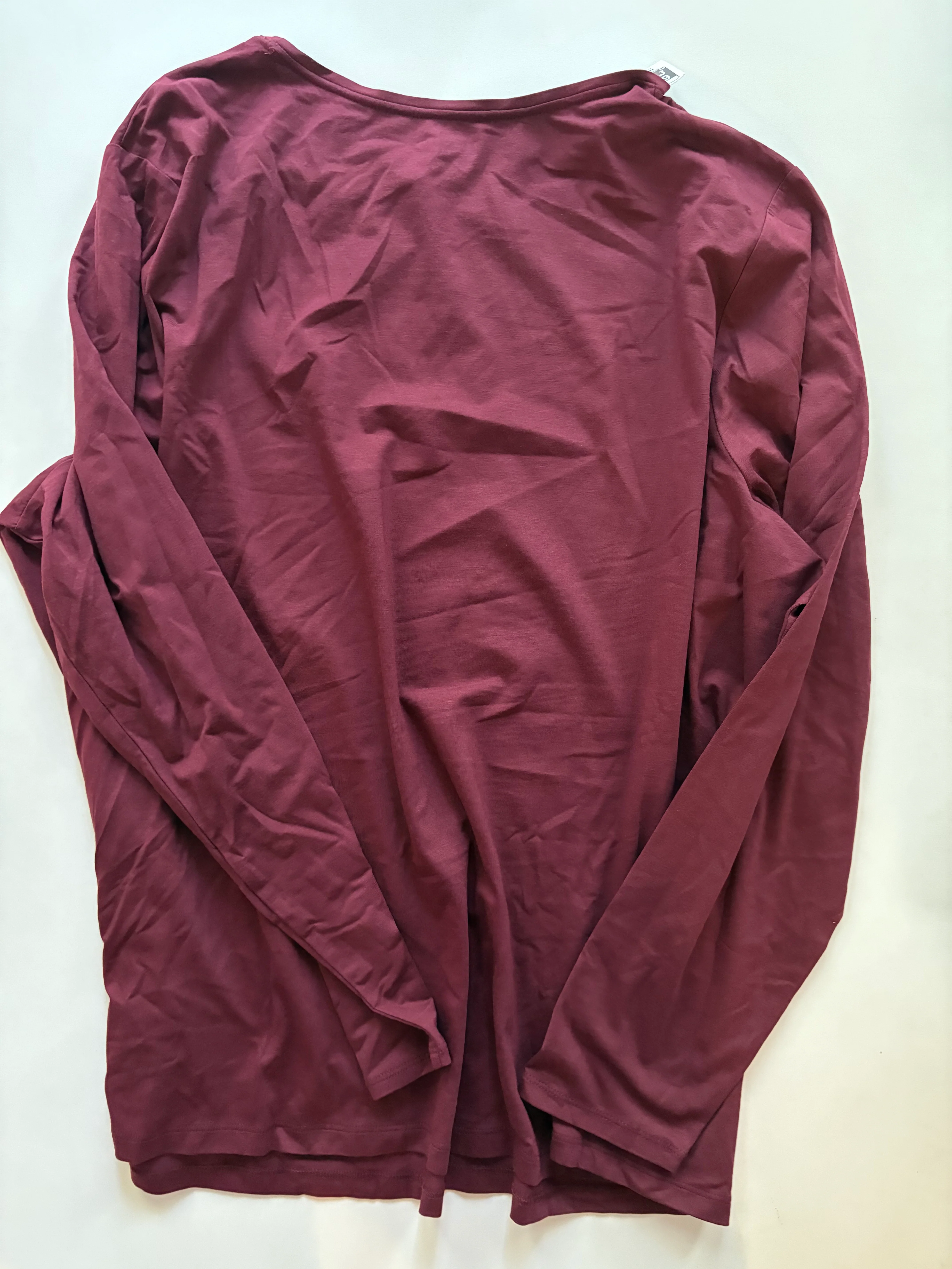 Top Long Sleeve By Lands End In Burgundy, Size: 3x - Image 2