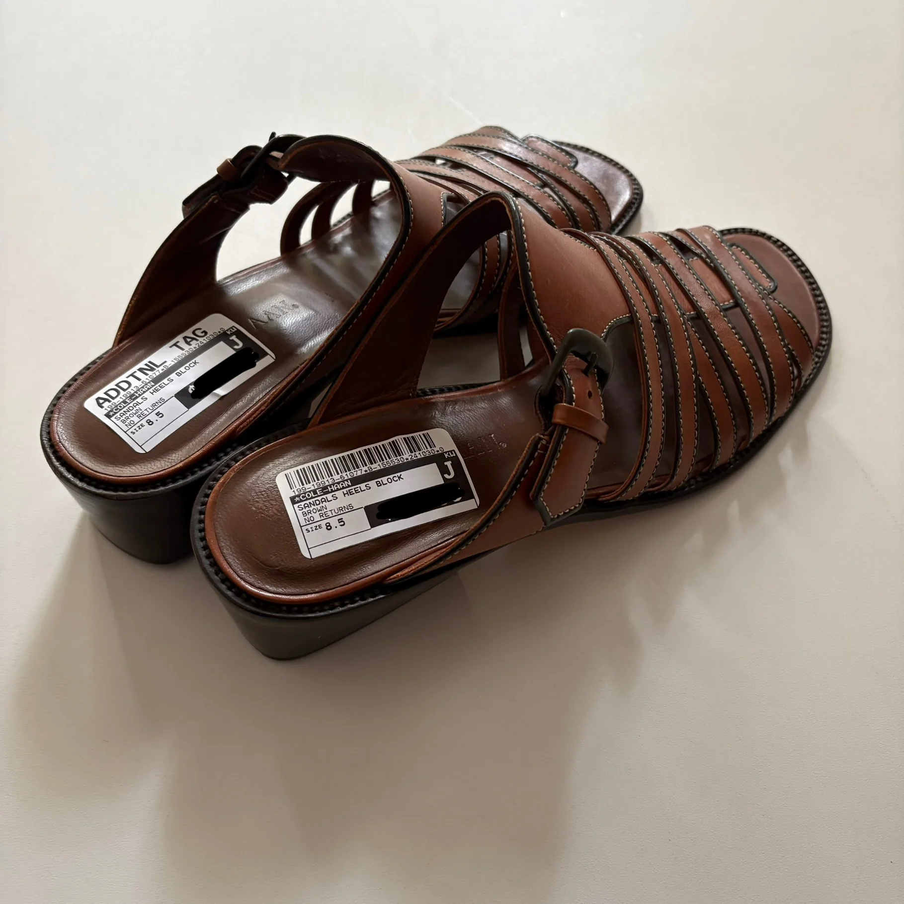 Sandals Heels Block By Cole-haan In Brown, Size: 8.5 - Image 2
