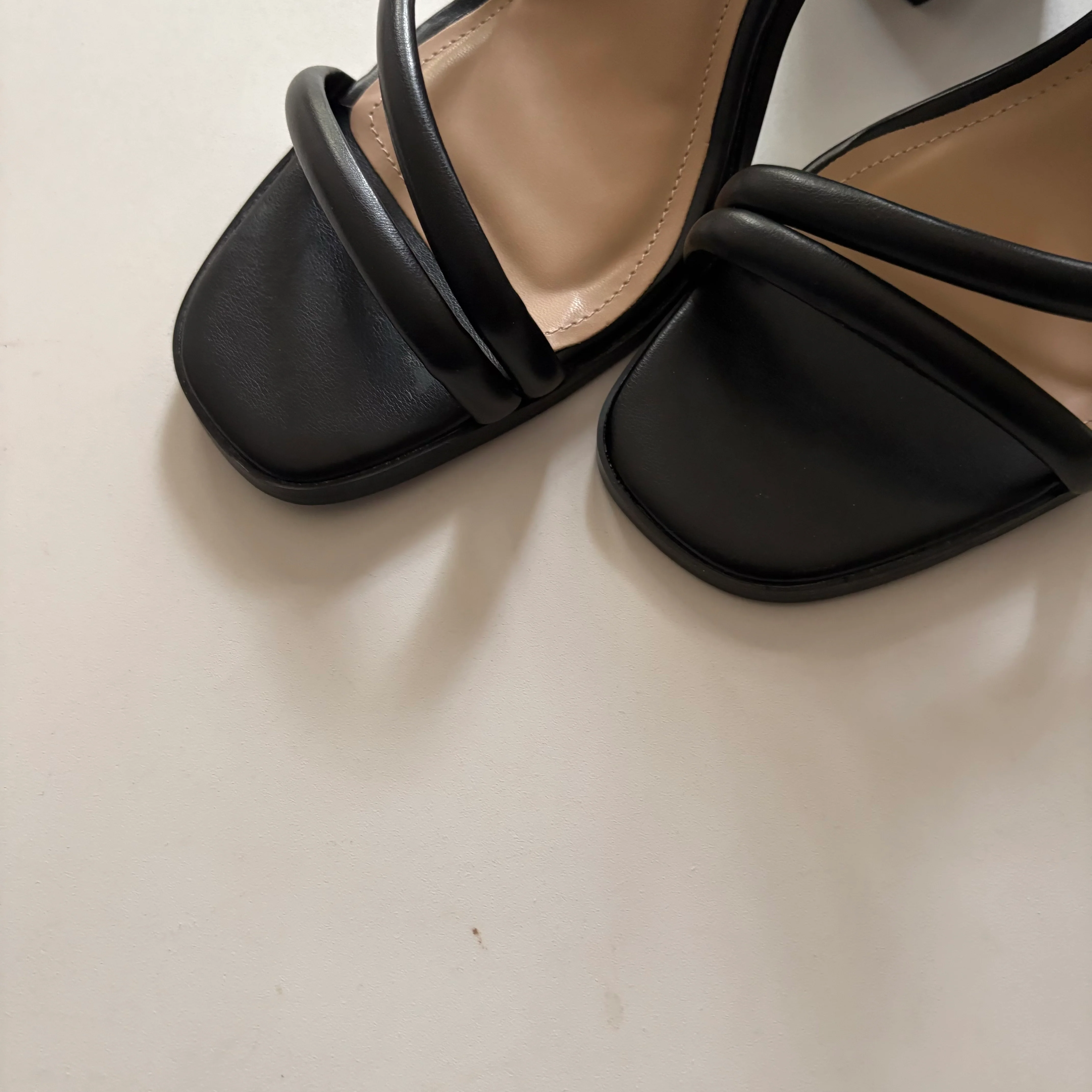 Sandals Heels Block By JF In Black, Size: 12 - Image 2