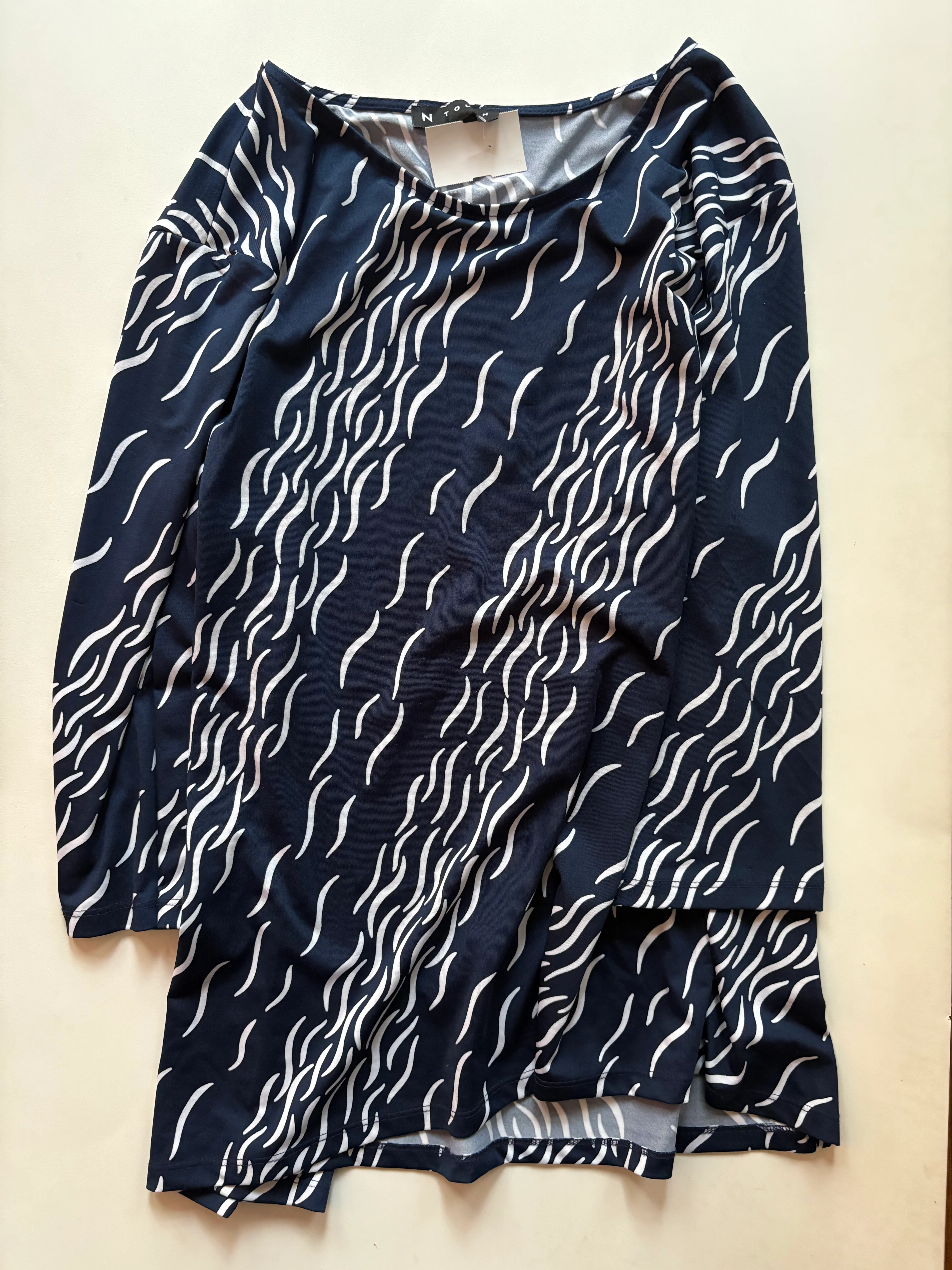 Top Long Sleeve By N Touch In Blue, Size: 1x - Image 1