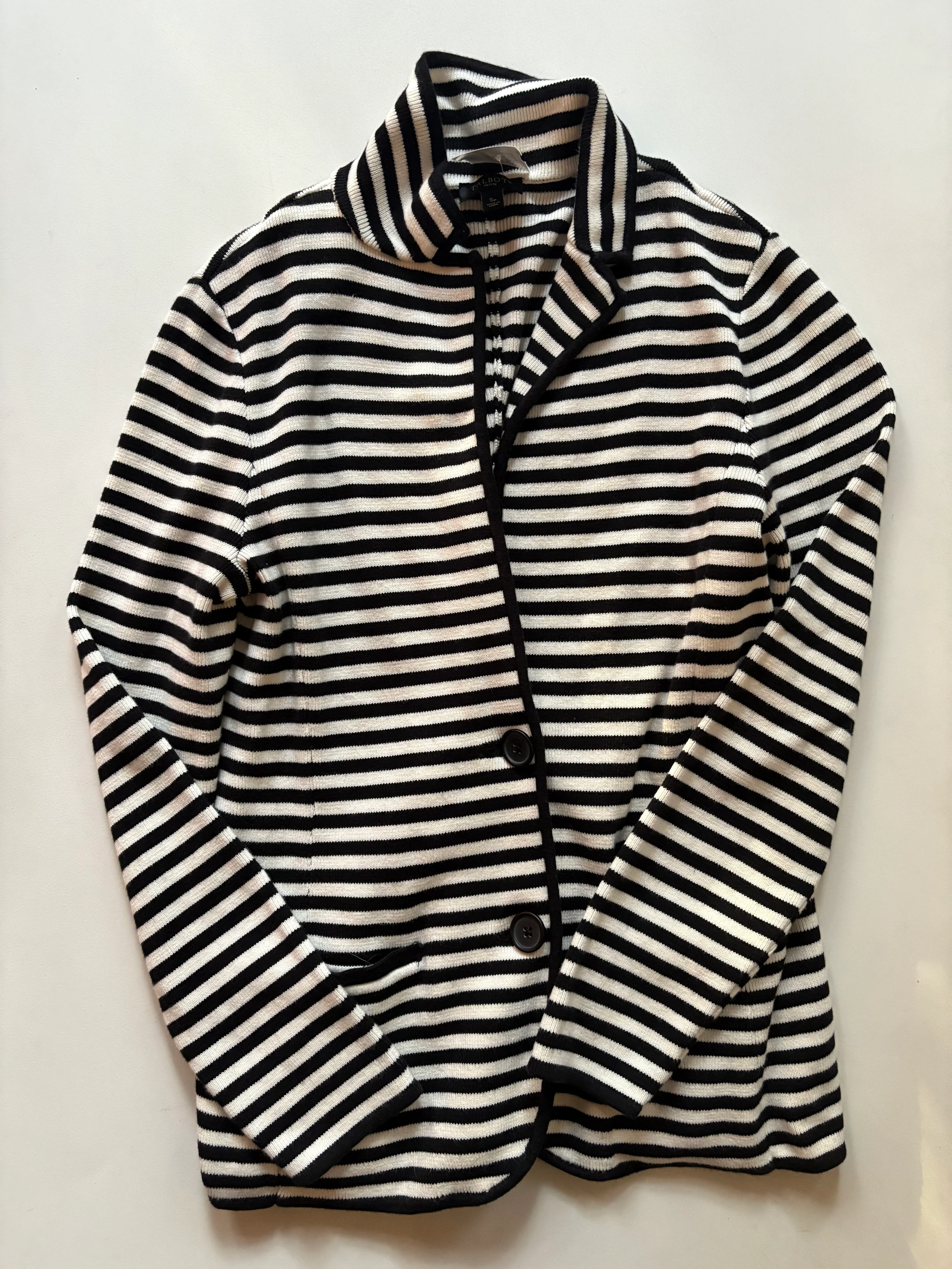 Blazer By Talbots In Striped Pattern, Size: Sp - Image 1