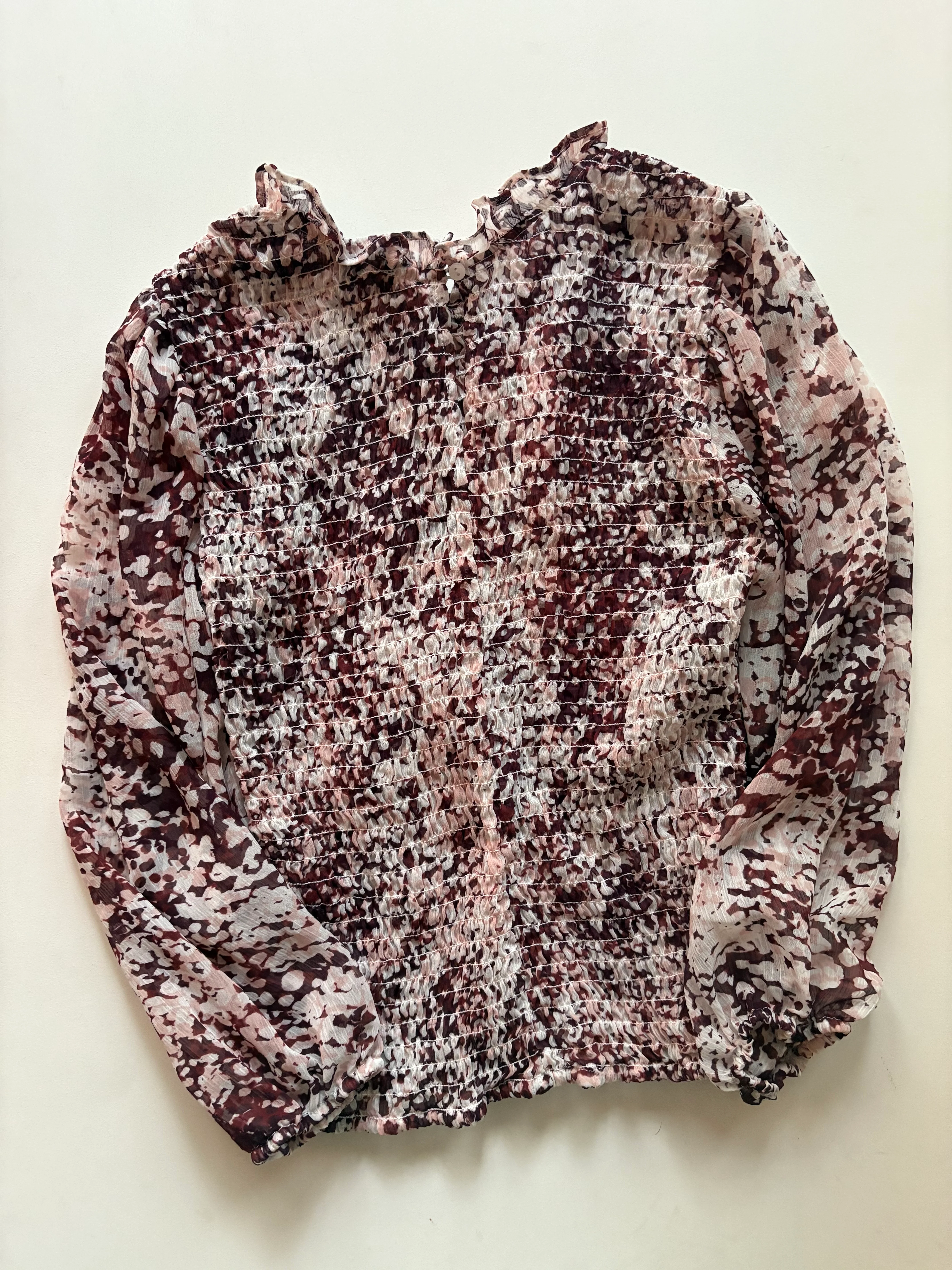 Blouse Long Sleeve By Express In Brown, Size: S - Image 2