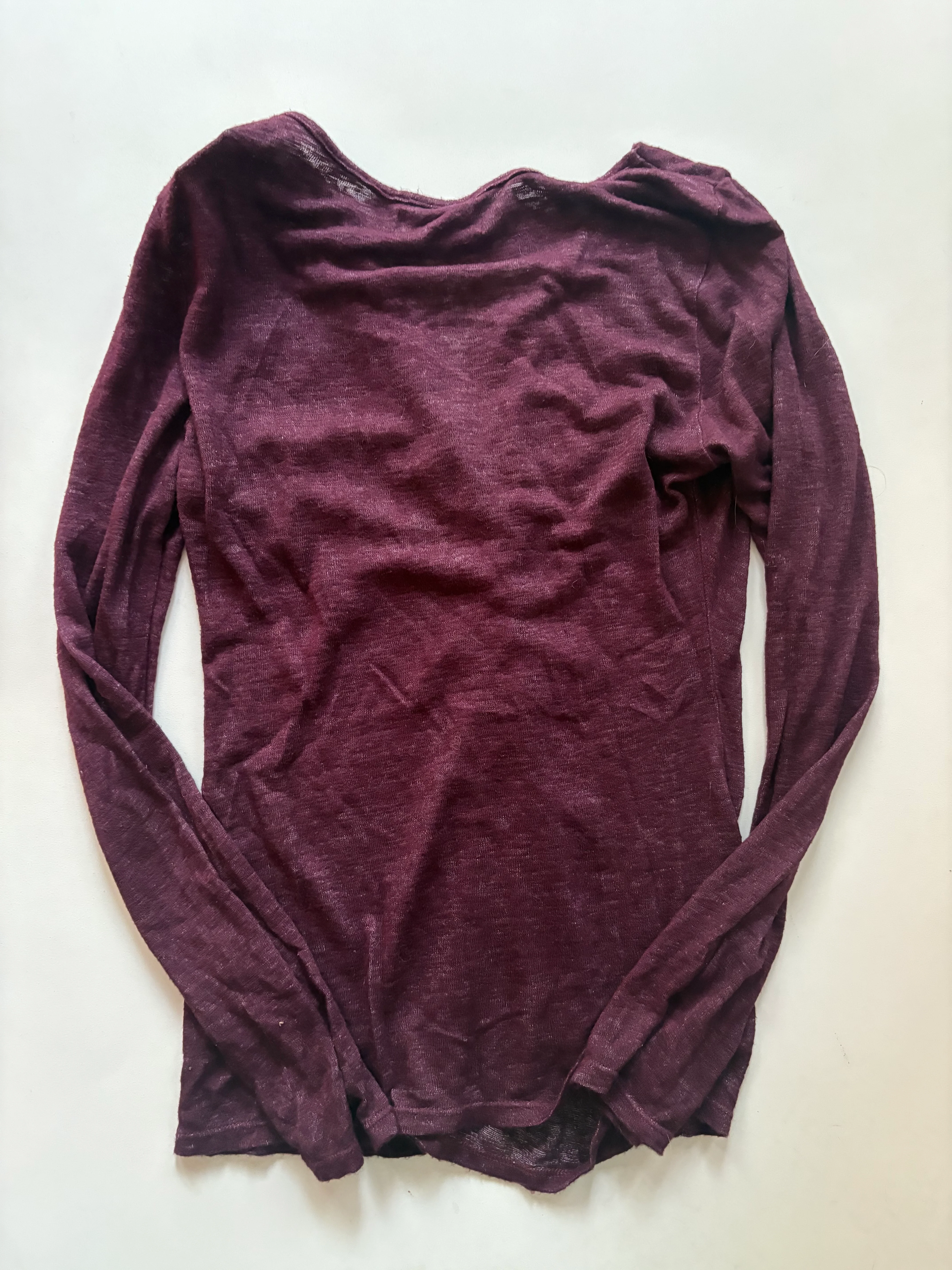 Top Long Sleeve By Velvet In Maroon, Size: S - Image 2