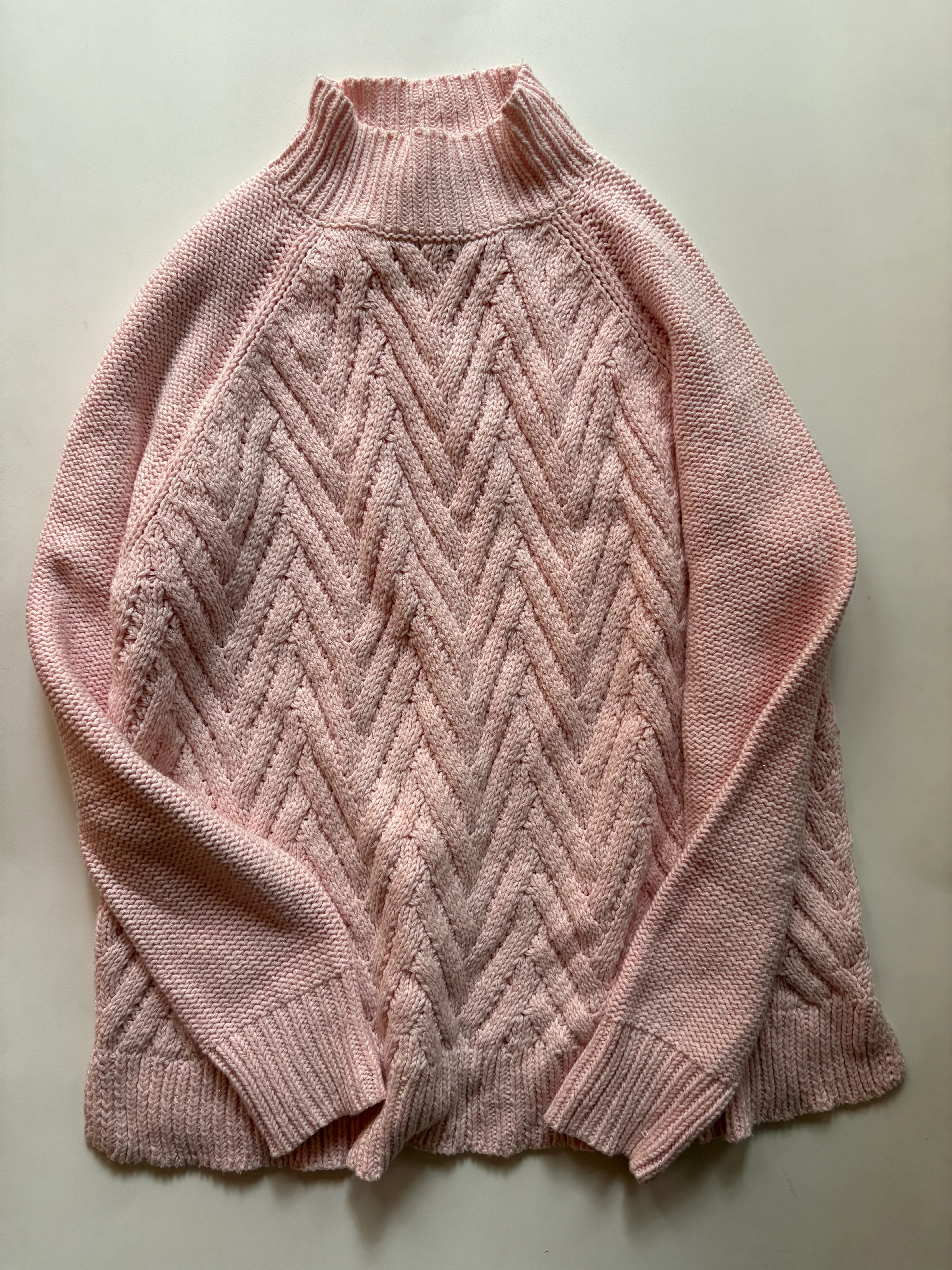 Sweater By Chaps In Pink, Size: Lp - Image 1