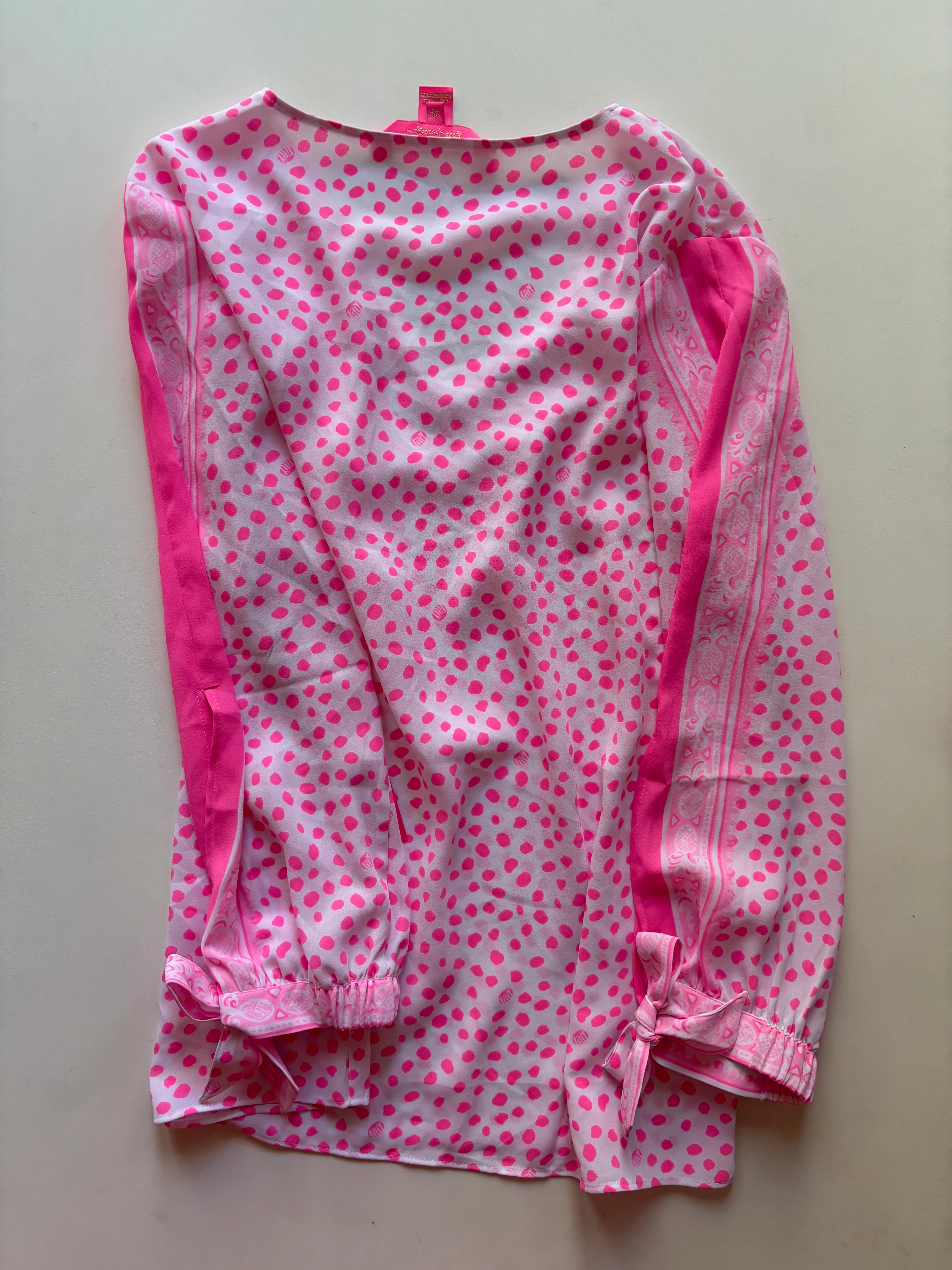 Blouse Long Sleeve By Lilly Pulitzer In Polkadot Pattern, Size: Xs - Image 2