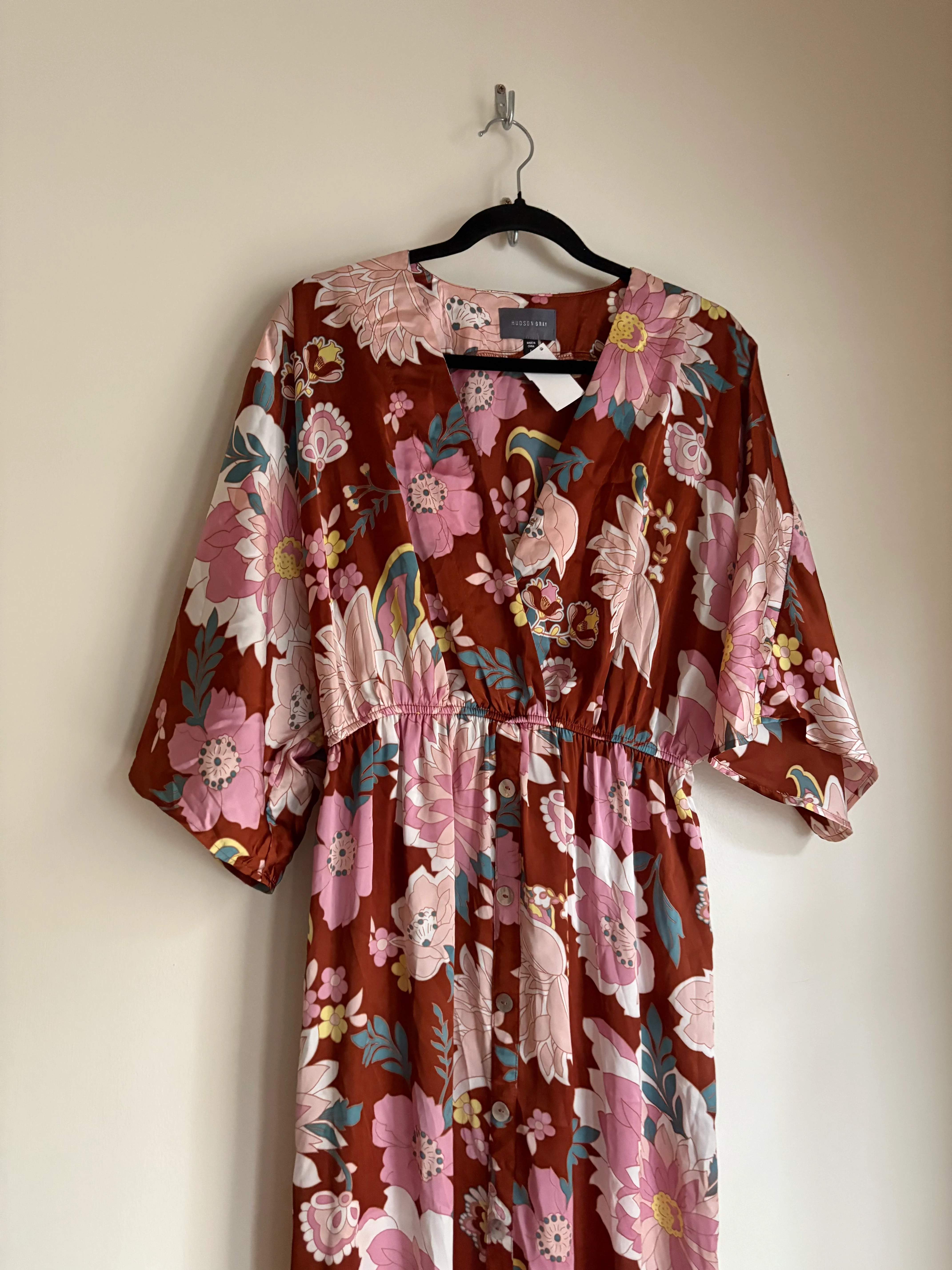 Dress Casual Maxi By Hudson In Floral Print, Size: L - Image 3