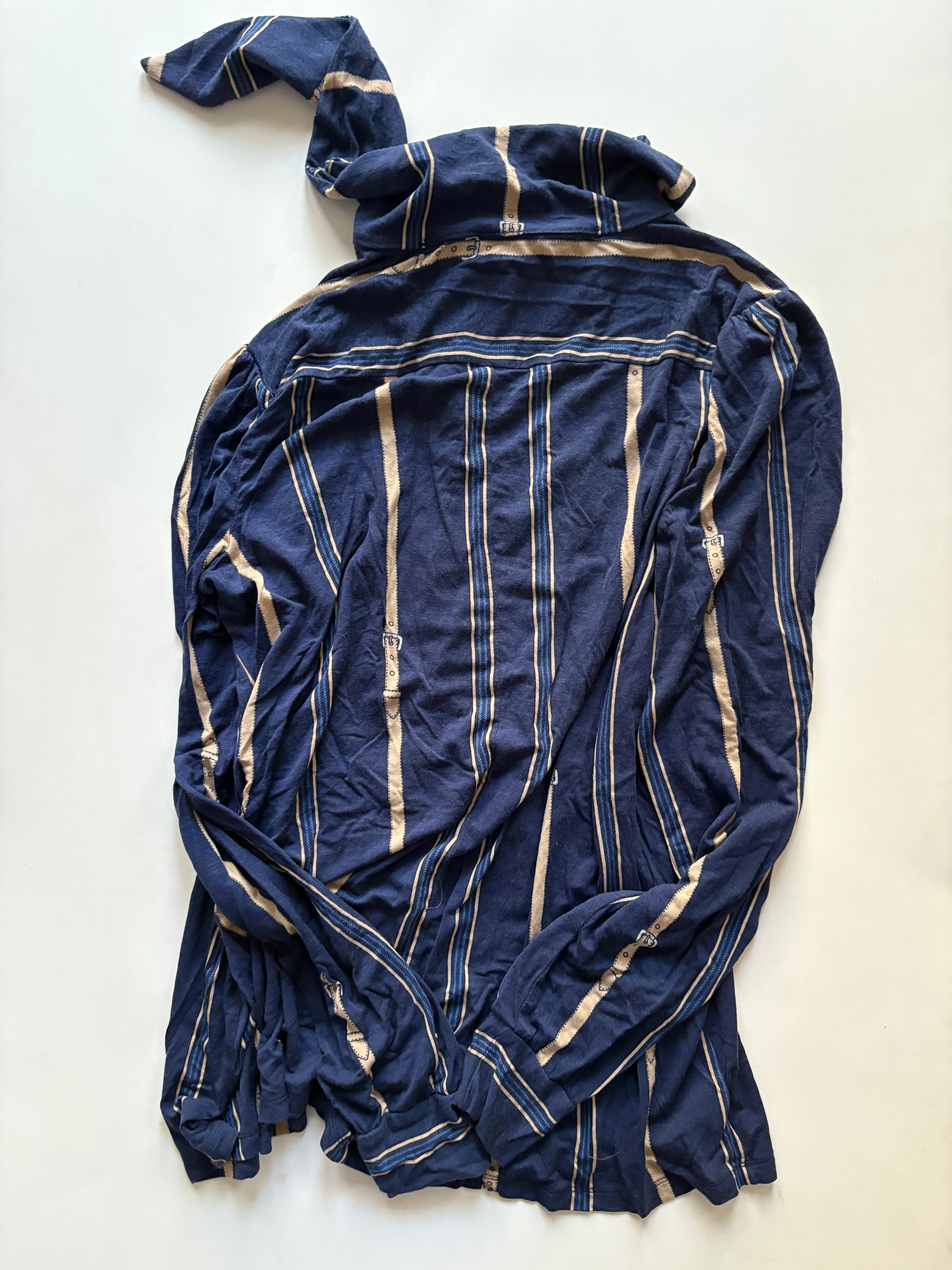 Blouse Long Sleeve By Ann Taylor In Striped Pattern, Size: Mp - Image 2