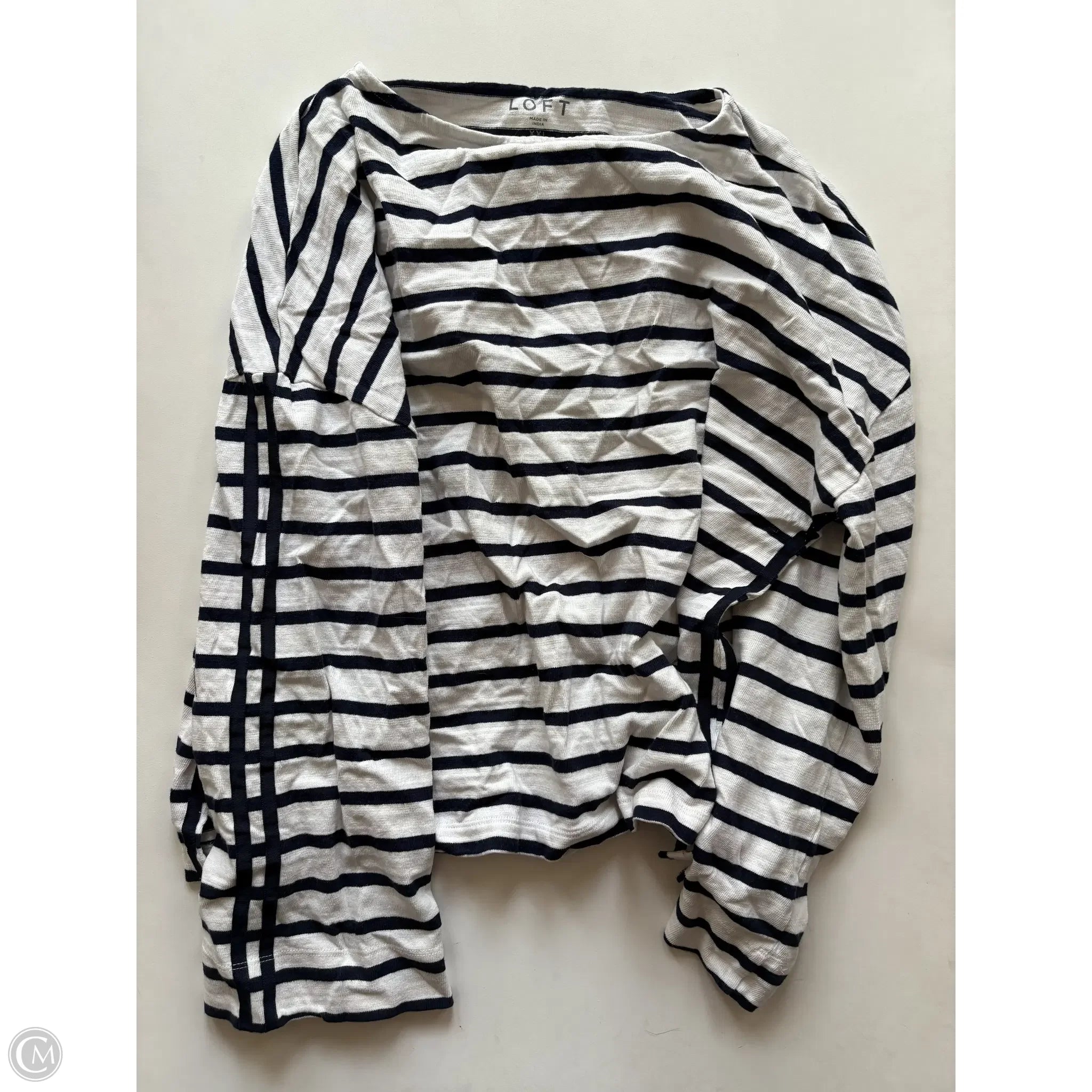 Top Long Sleeve By Loft In Striped Pattern, Size: 2x - Image 1